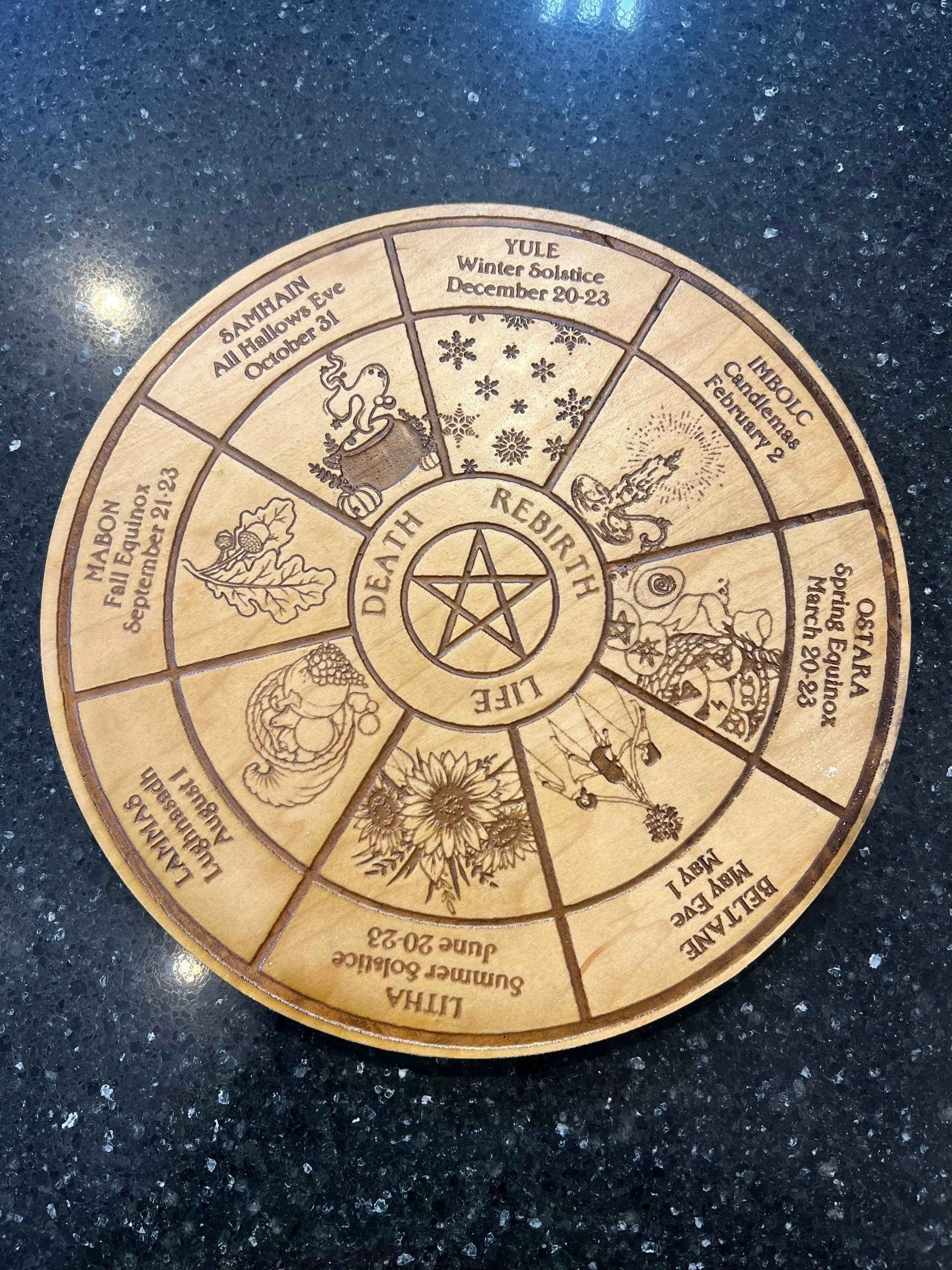 Custom Birch Wheel of The Year – Pagan Sabbat Calendar