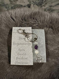 Gemstone Manifestation Keychain: Witchy Intention Charm