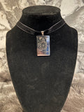 Tarot Card Pendant: Silver Velvet Choker, Witchy Necklace