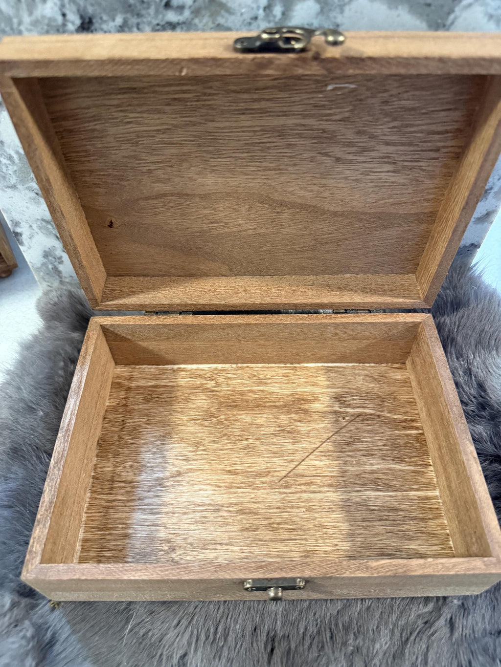 Cherry Blossom Altar Box: Stained Glass Style, Wood Burned