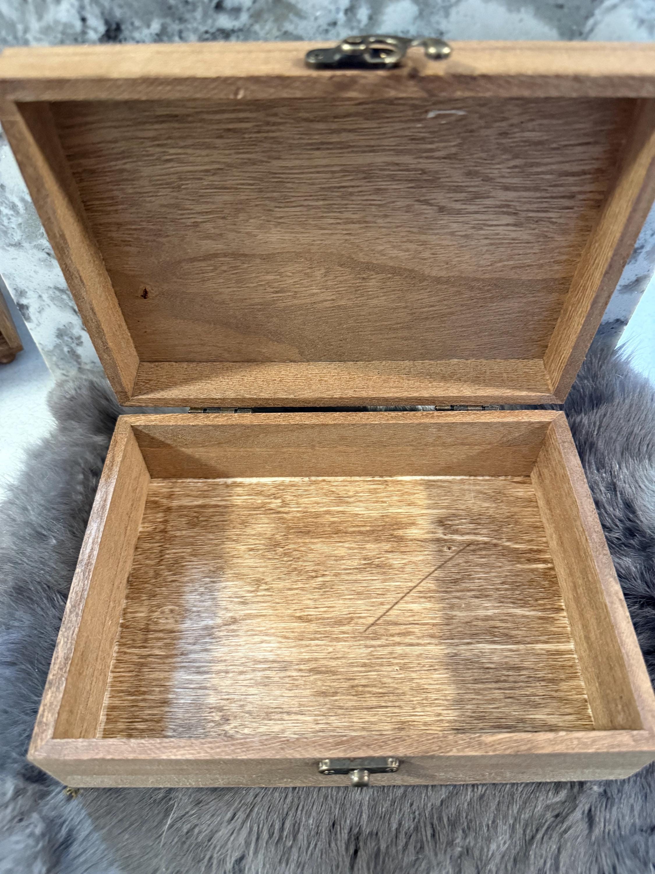 Cherry Blossom Altar Box: Stained Glass Style, Wood Burned