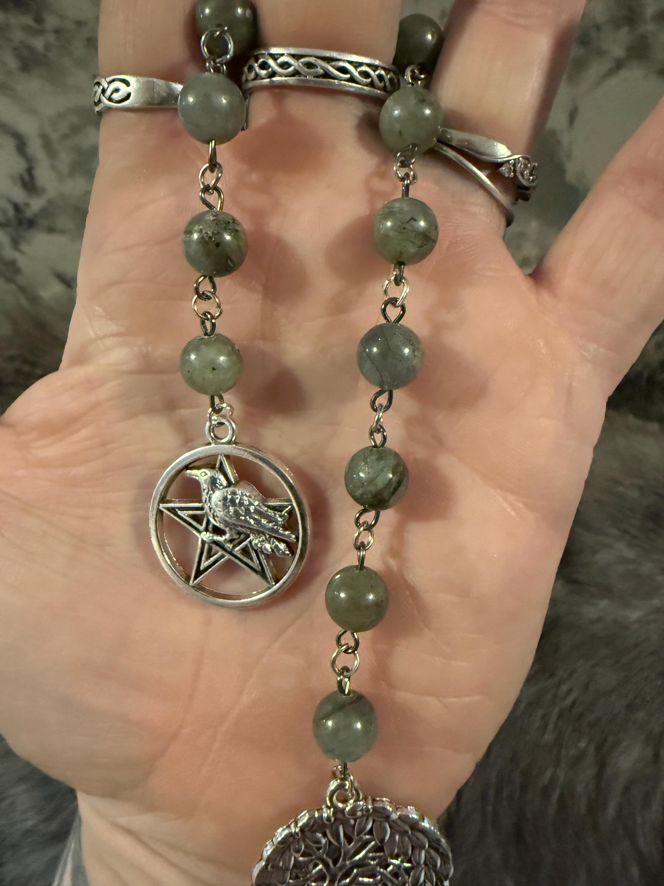 Odin Diety Prayer Beads: Simple One Of A Kind Diety Prayer Bead Set