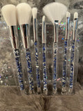 Lapis Lazuli Gemstone Makeup Brush Set - Witchy Vibes
