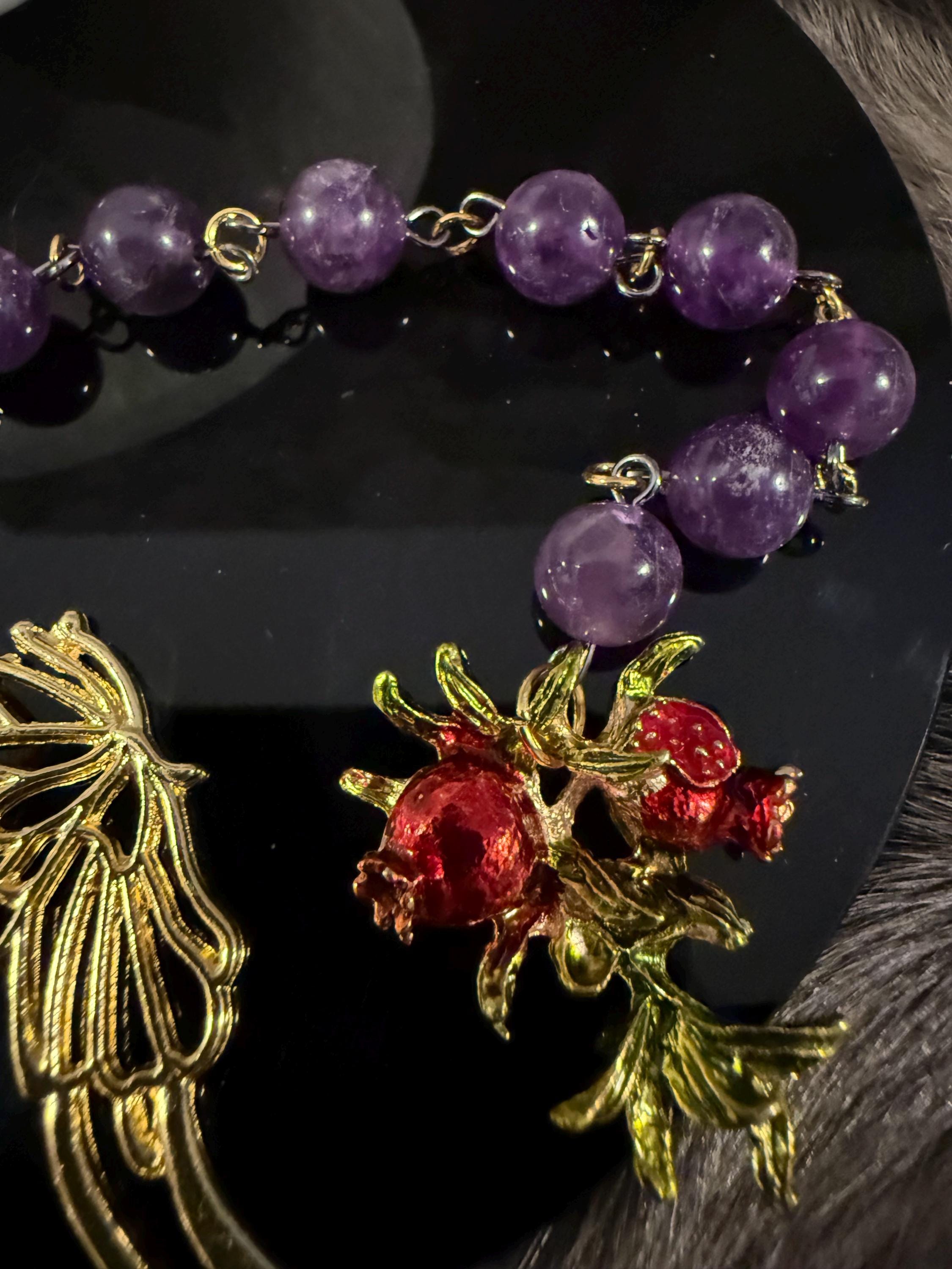 Persephone Diety Prayer Beads: Simple One Of A Kind Diety Prayer Bead Set