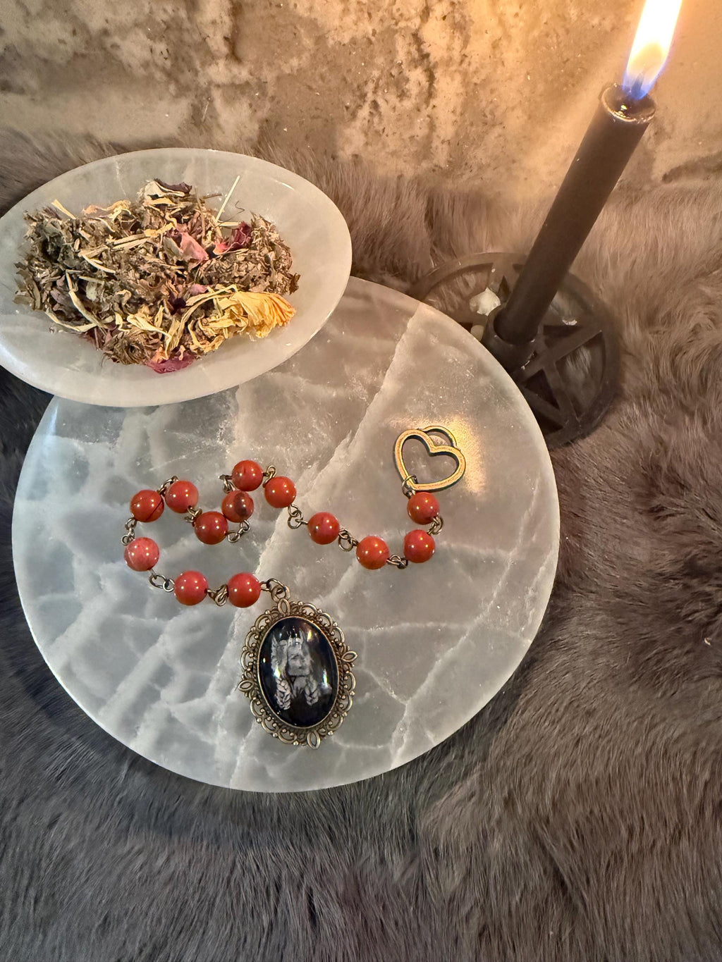 Freya Prayer Beads: Red Jasper Norse Goddess Rosary
