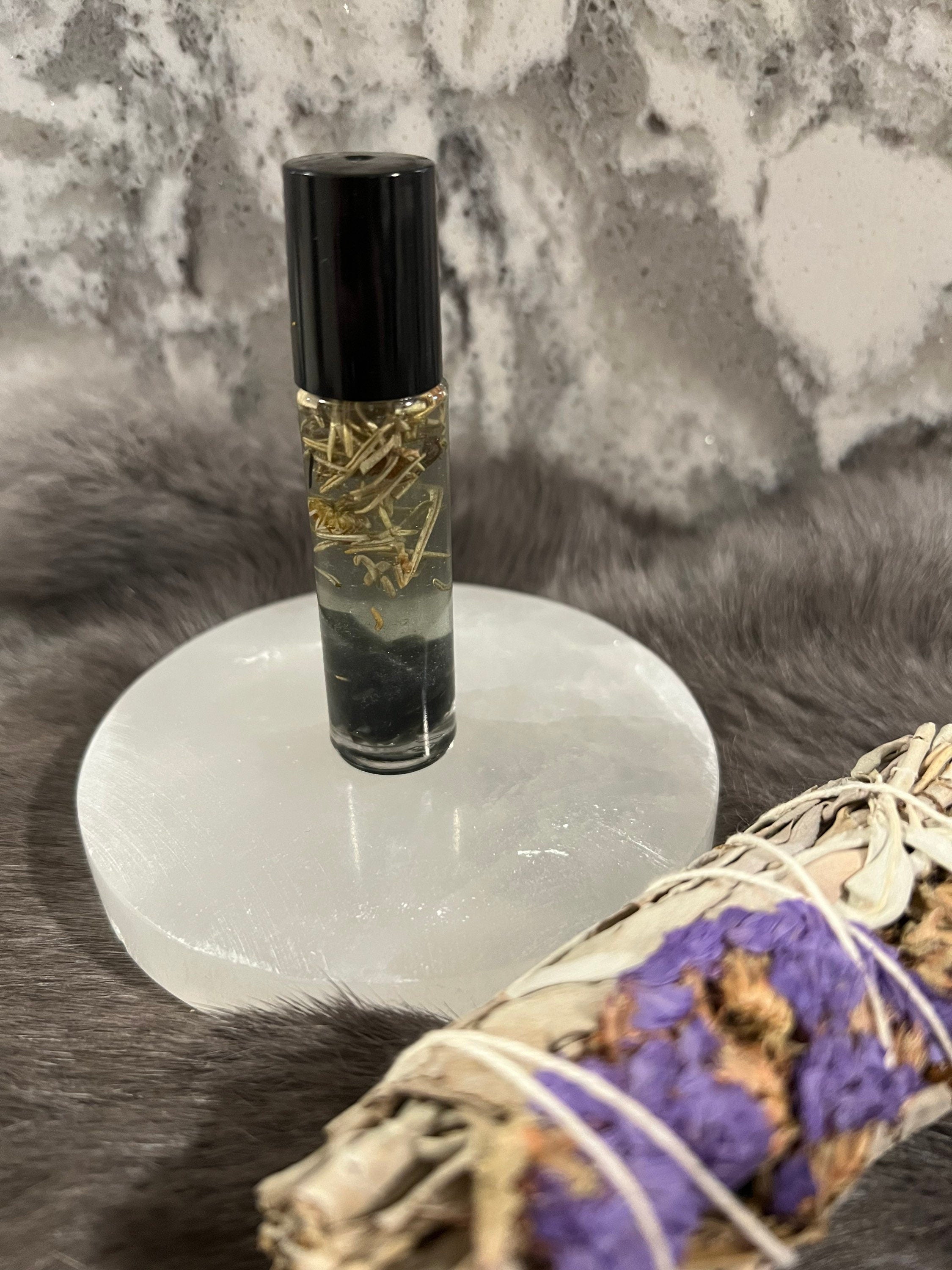 Organic Protection Spell Oil: Banish Negativity, Intention Anointing Oil