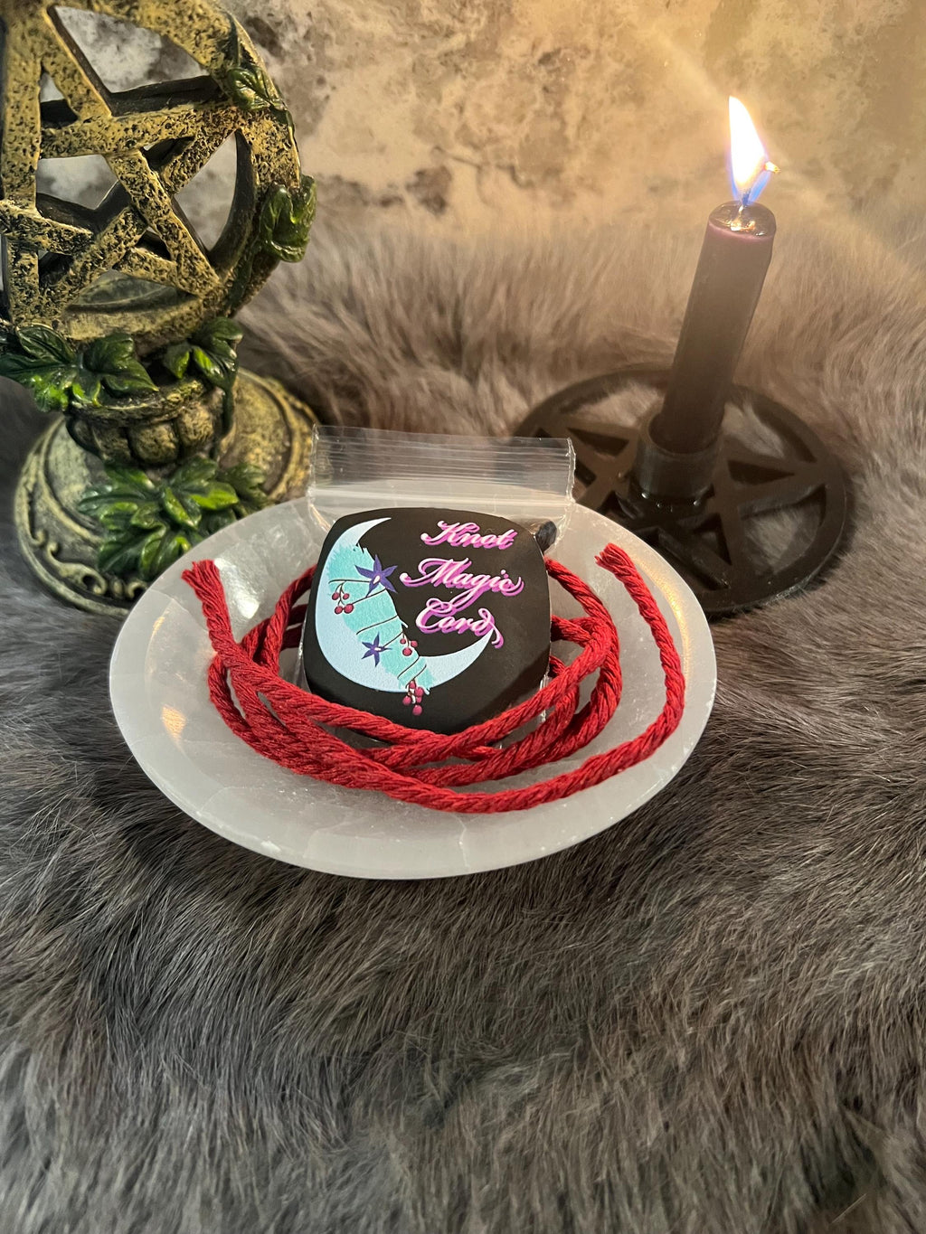 Reiki Blessed Organic Cotton Knot Magic Cord: Appalachian Witchcraft Spell Supplies