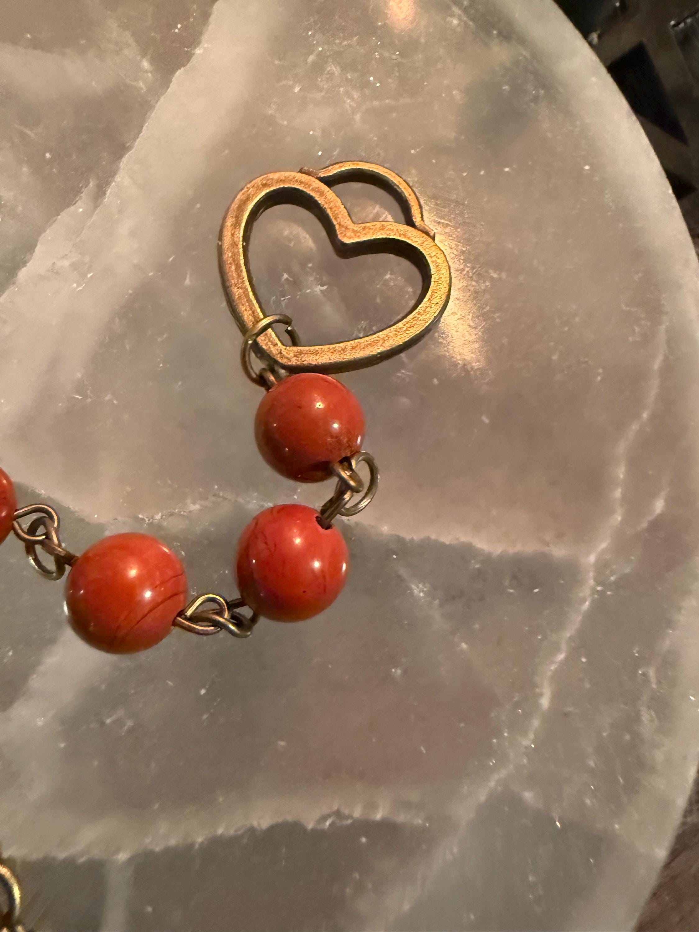 Freya Prayer Beads: Red Jasper Norse Goddess Rosary