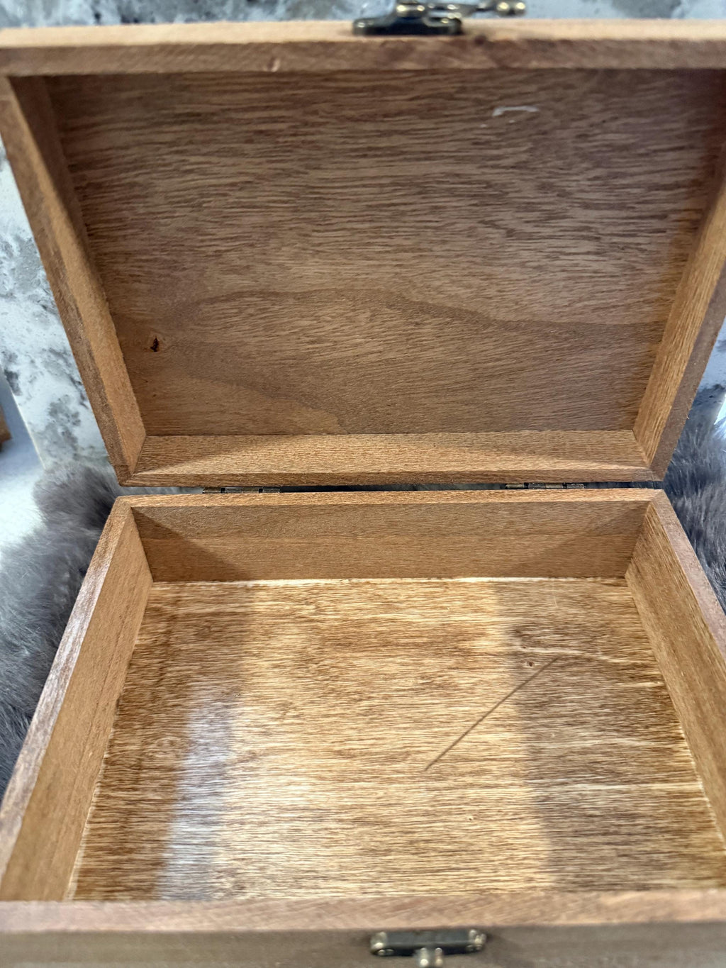 Cherry Blossom Altar Box: Stained Glass Style, Wood Burned