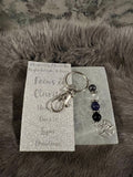 Gemstone Manifestation Keychain: Witchy Intention Charm