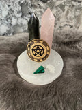 Mini Wood Pendulum Board: Pocket Divination Tool with Gemstone Pendulum