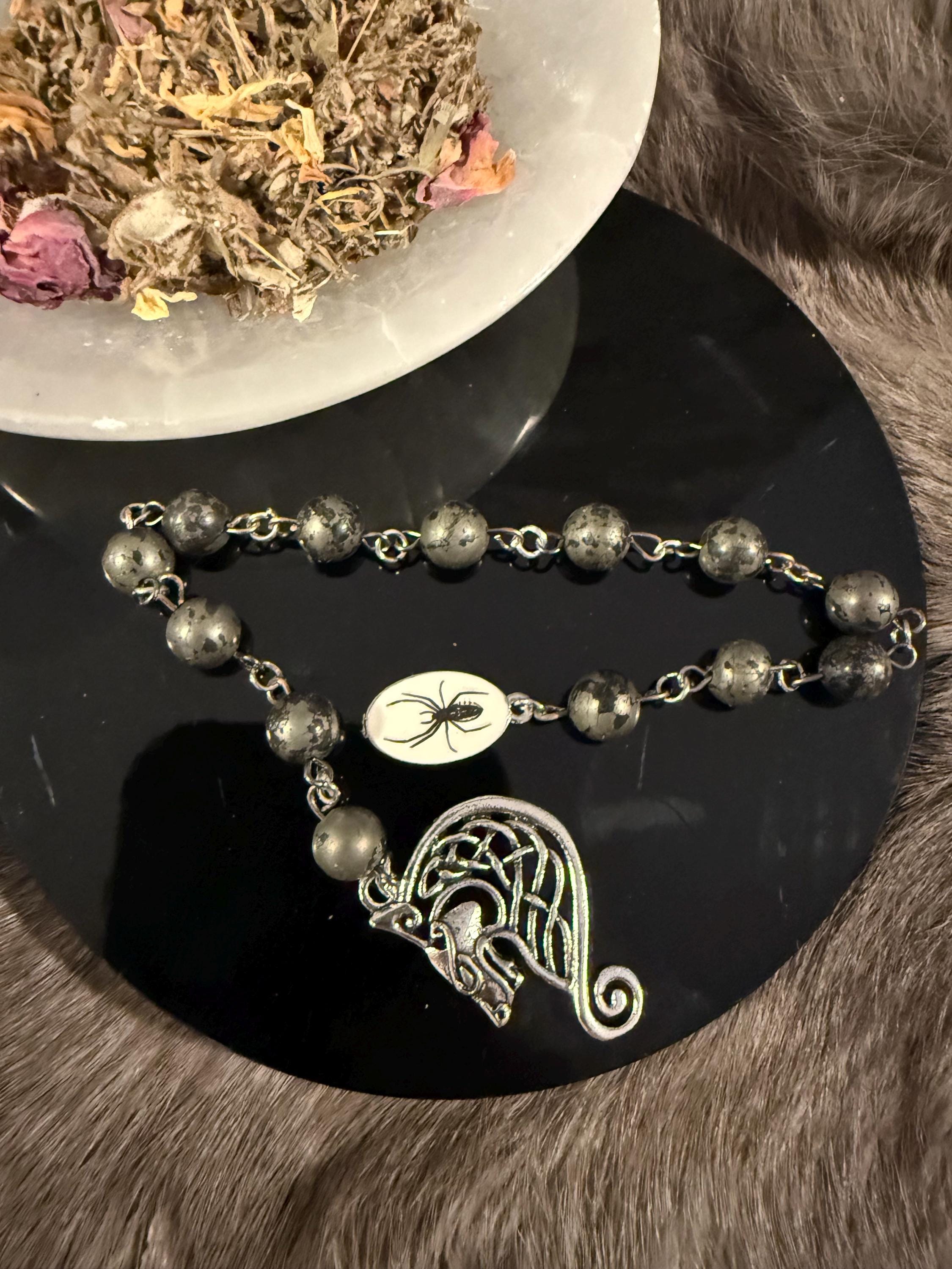Loki Diety Prayer Beads: Simple One Of A Kind Diety Prayer Bead Set