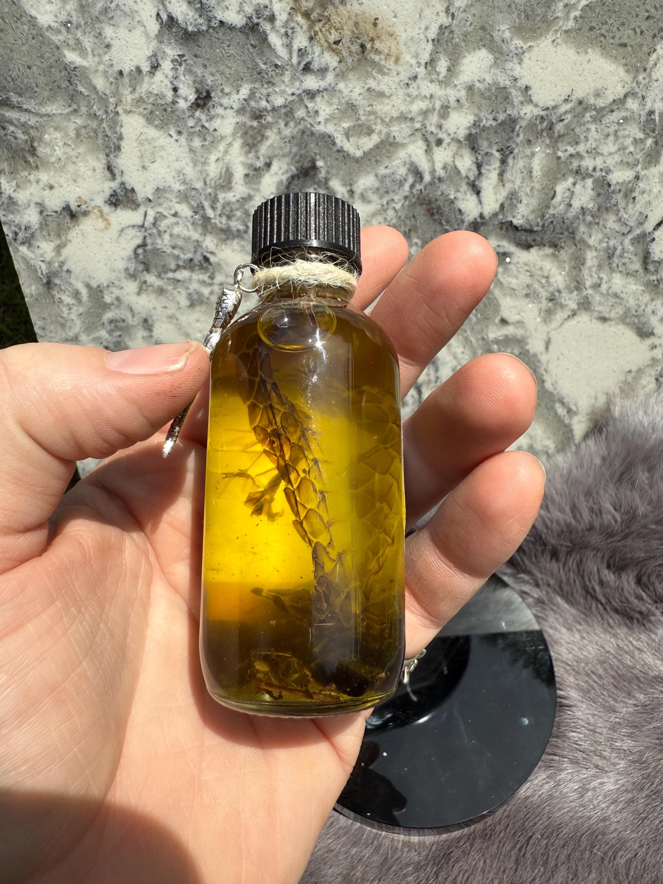 Transformation Spell Oil: Snakeskin, Mugwort & Obsidian - 2oz