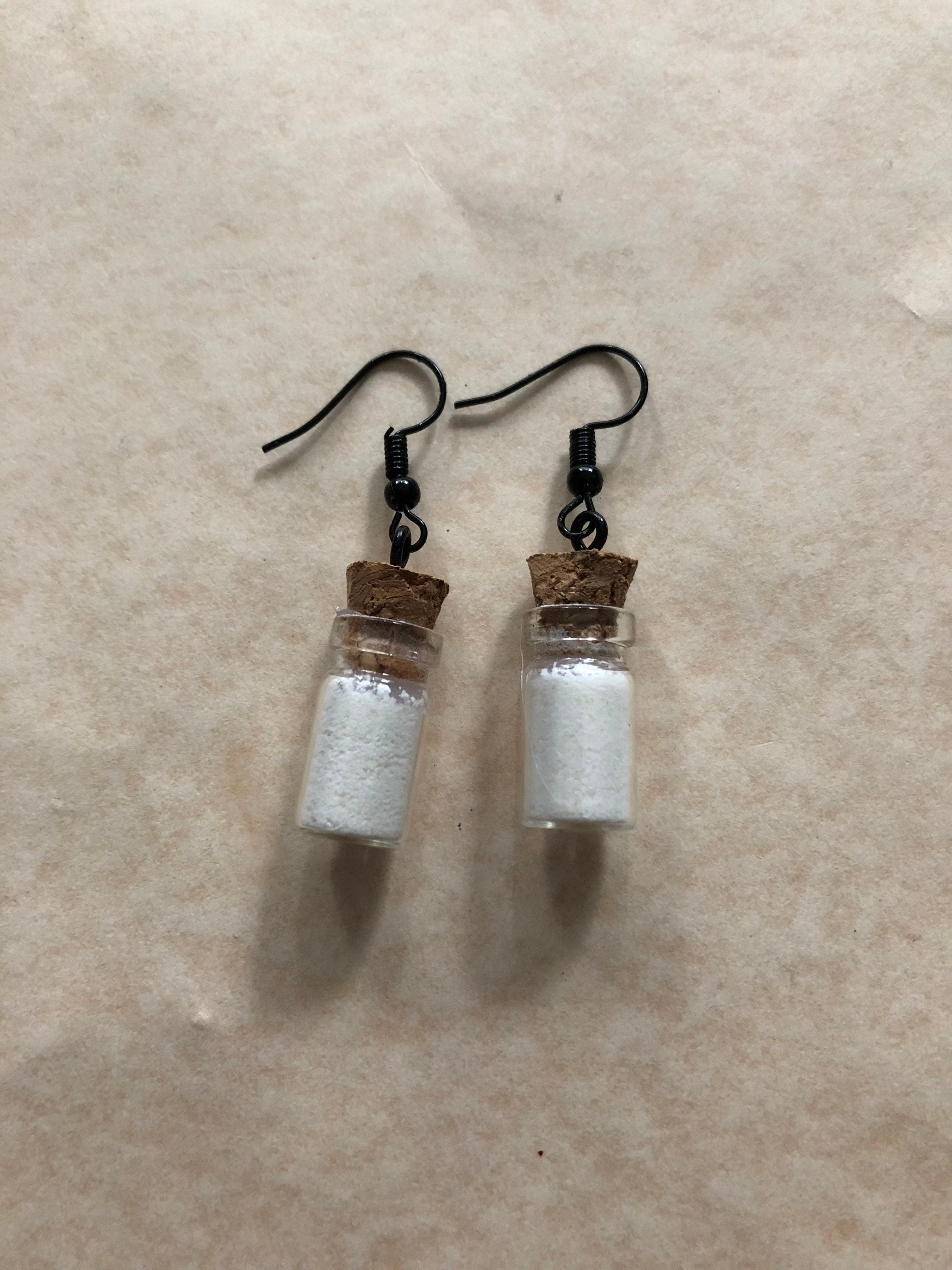 Cascarilla Powder Charm Earrings: Magical Protection Jewelry