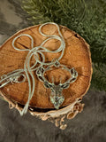 Silver Stag Yule Pendant Necklace