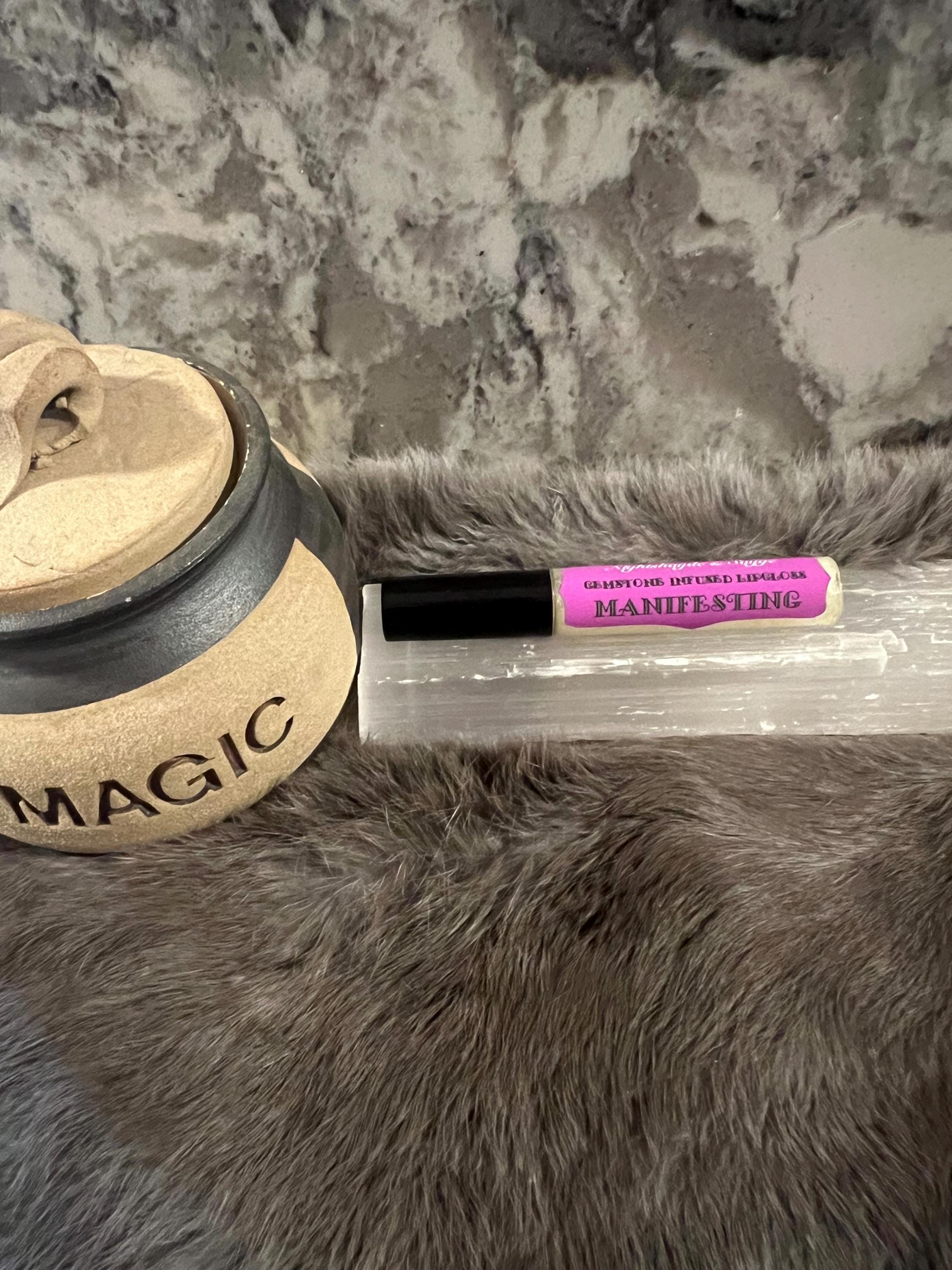 Witchy Gemstone Infused Lip Gloss: Vegan Crystal Healing