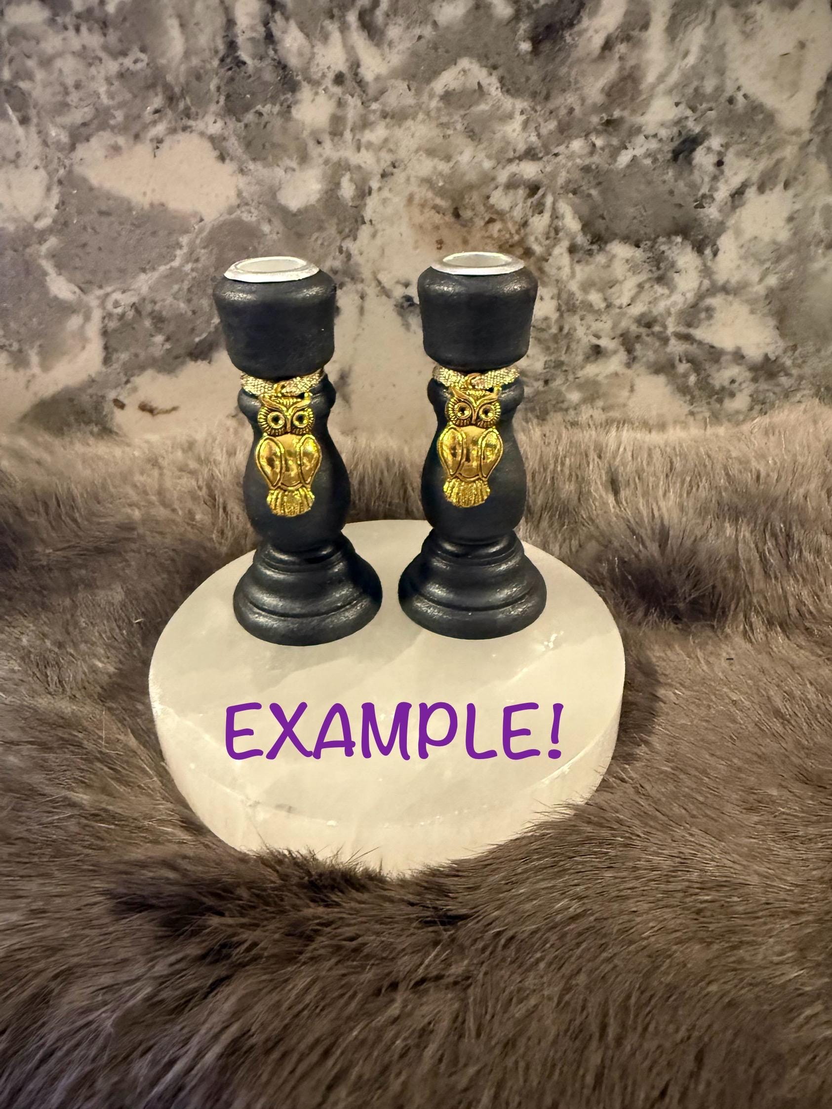 Customizable Wooden Chime Candle Holder – Altar Ritual Candle
