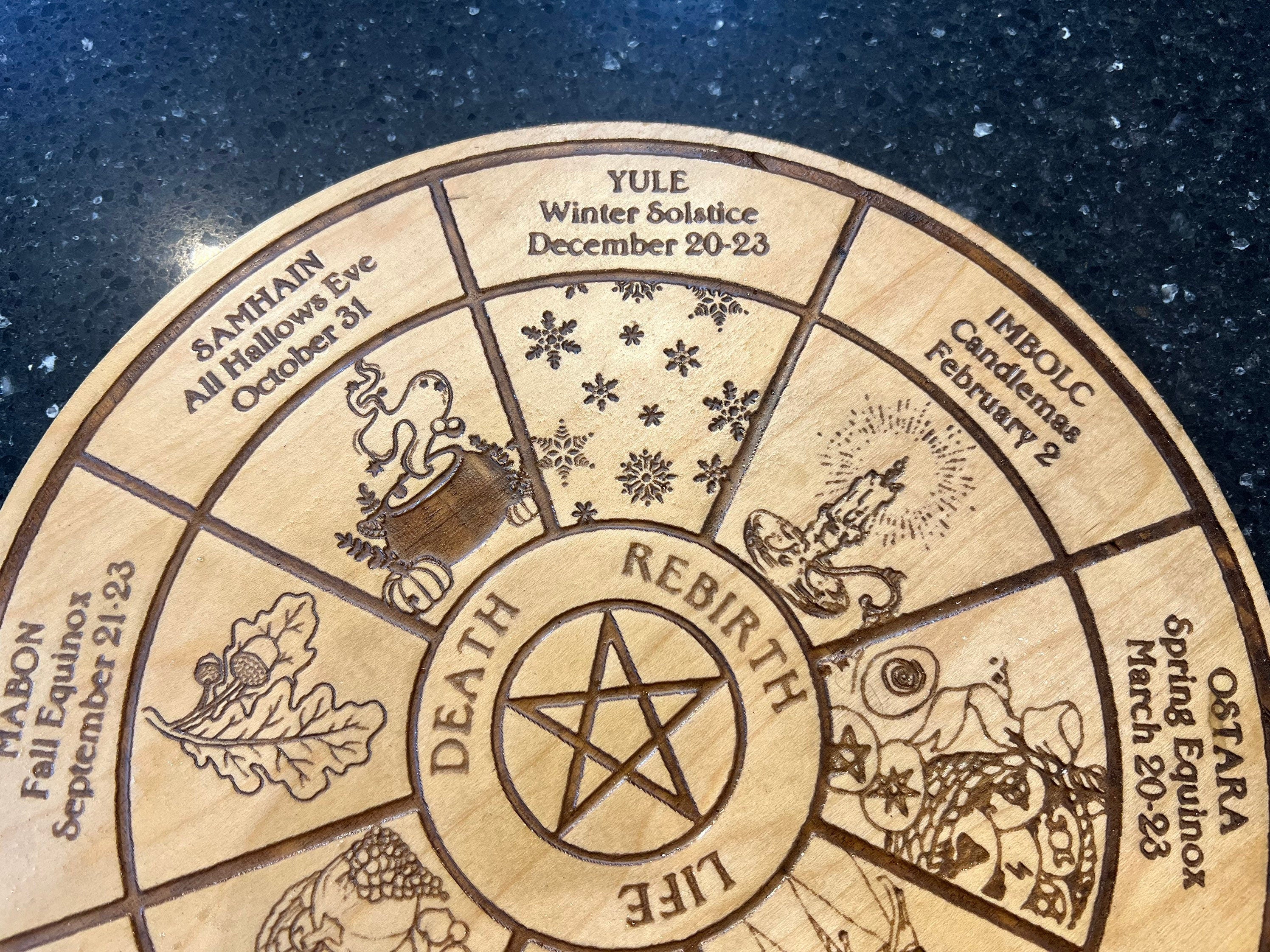 Custom Birch Wheel of The Year – Pagan Sabbat Calendar