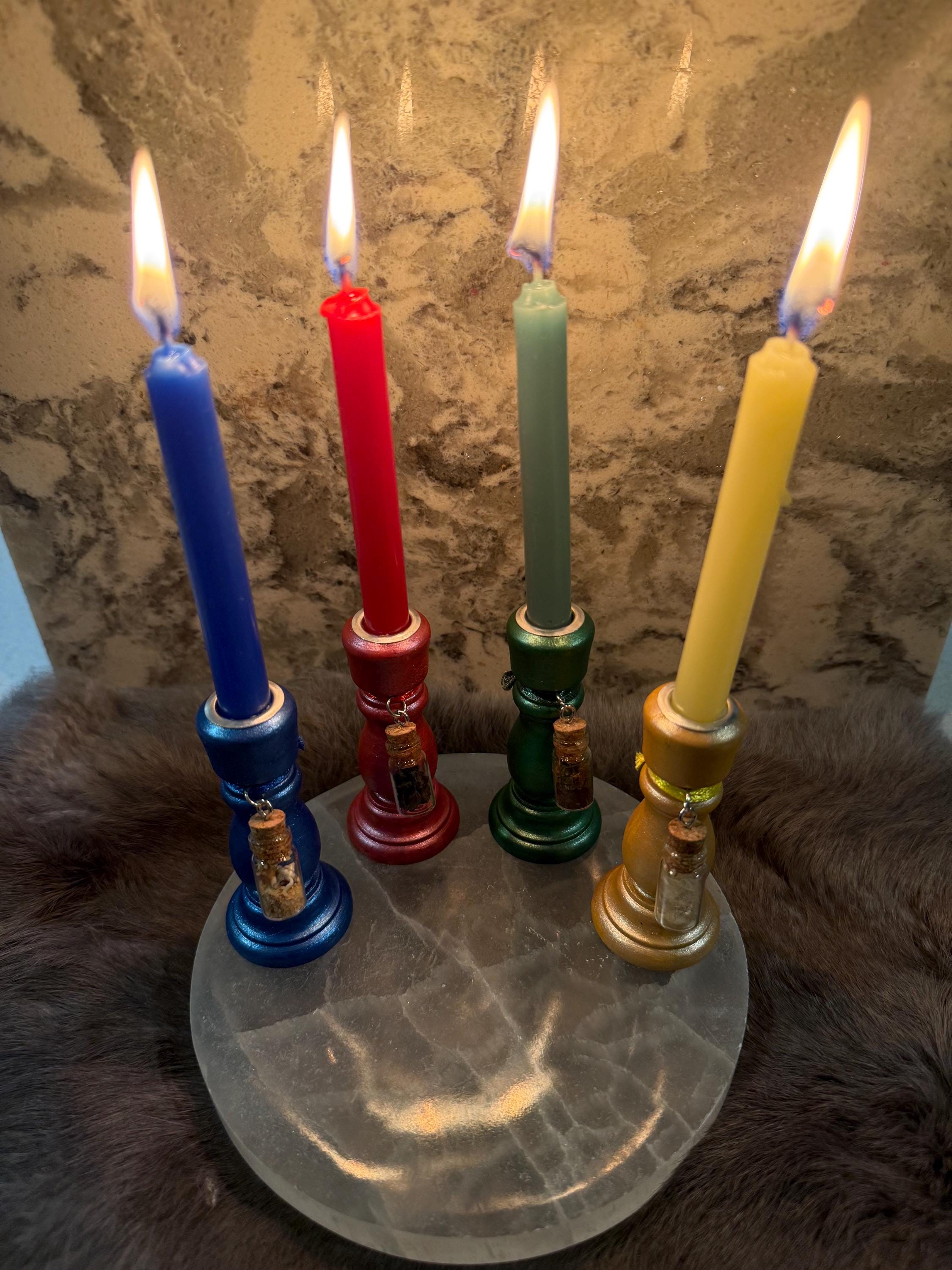 Elemental Magic Chime Candle Holders