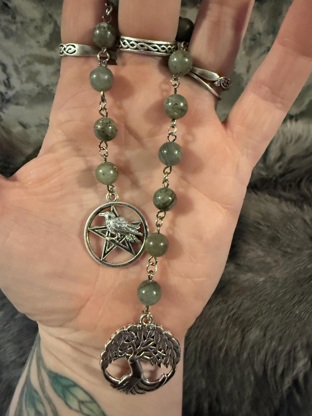Odin Diety Prayer Beads: Simple One Of A Kind Diety Prayer Bead Set