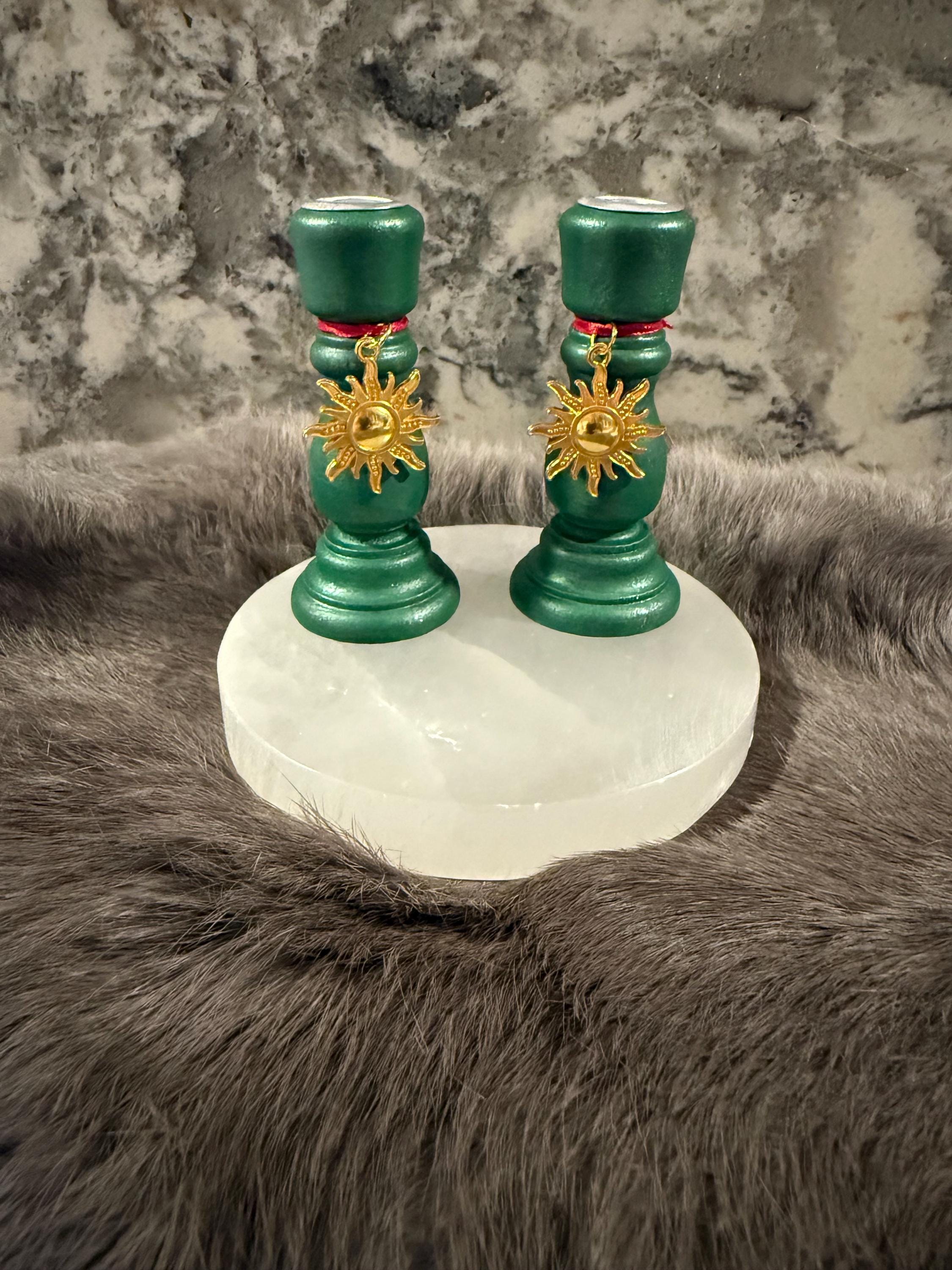 Wooden Yule Chime Candle Holder: Limited Edition Chime Candle Holder With Golden Sun Charm