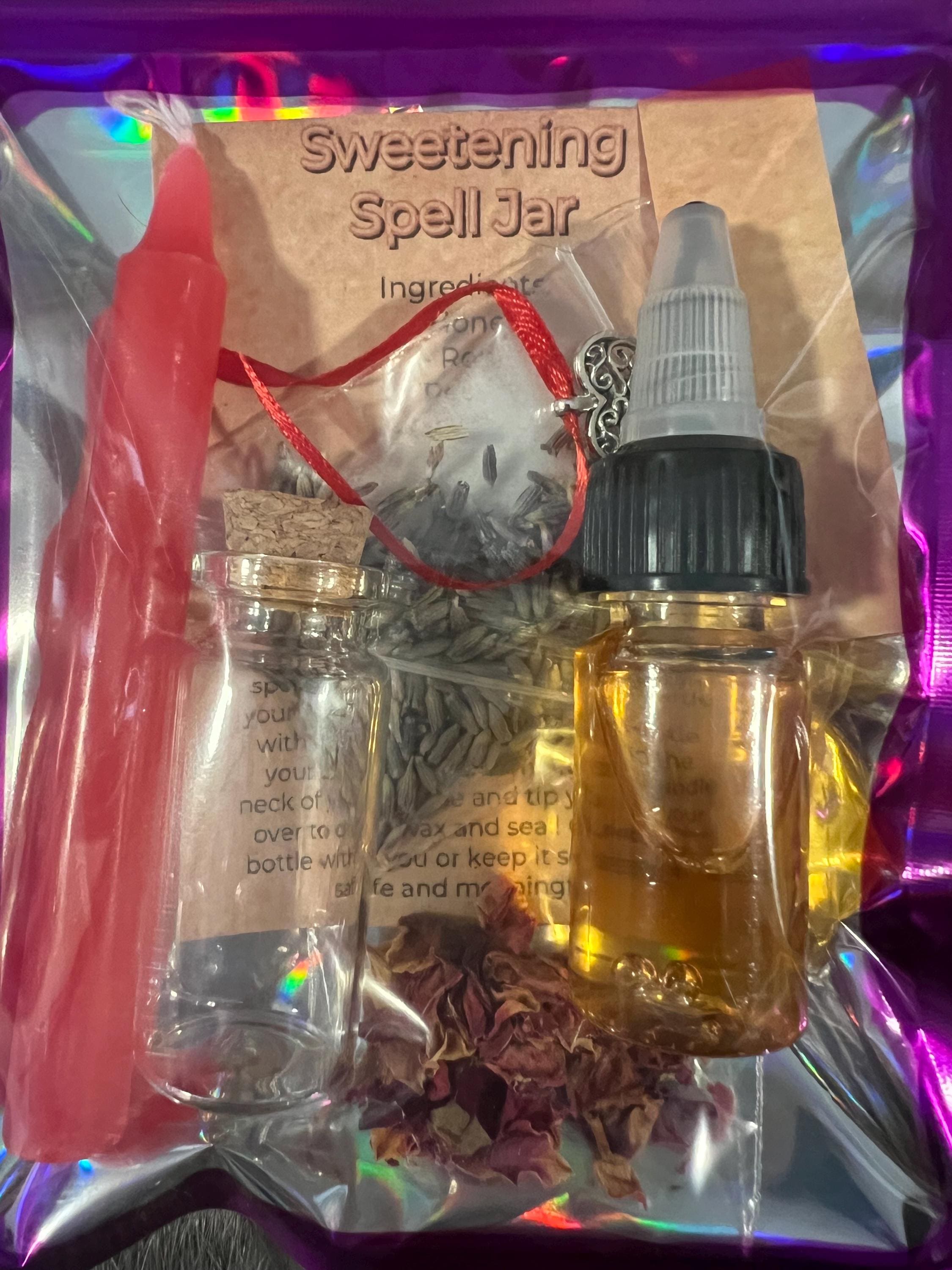 DIY Honey Jar Spell Kit: Sweetening Charm Bottle, Herbs & Crystal