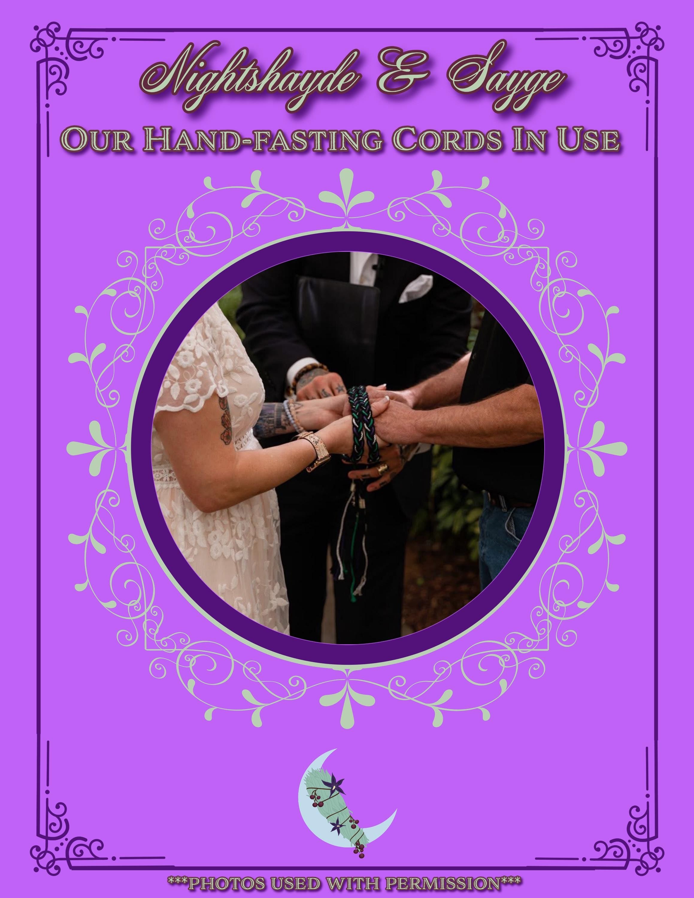 Custom Handfasting Cord Set: Personalized Keepsake Box and Cord