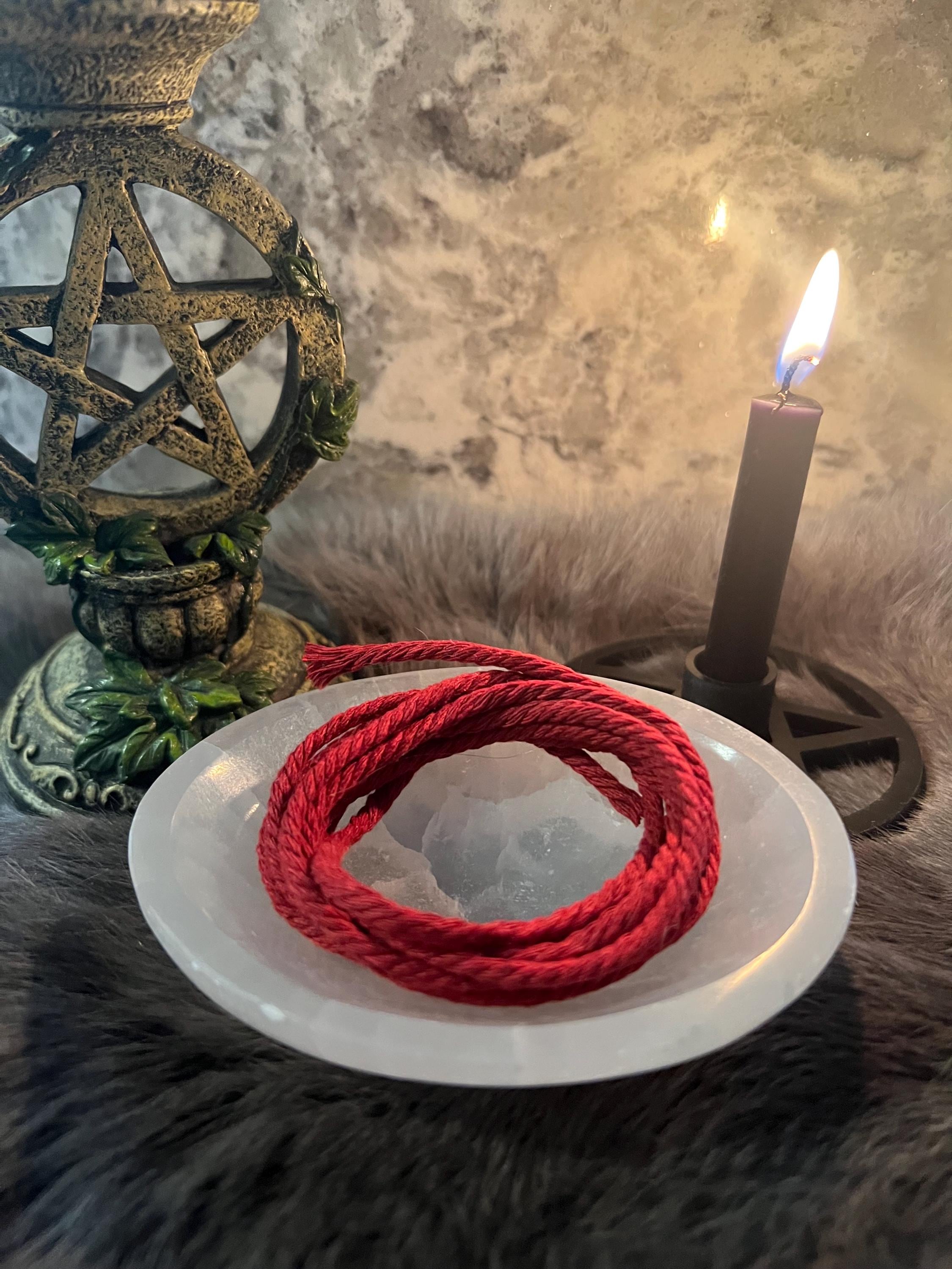 Reiki Blessed Organic Cotton Knot Magic Cord: Appalachian Witchcraft Spell Supplies