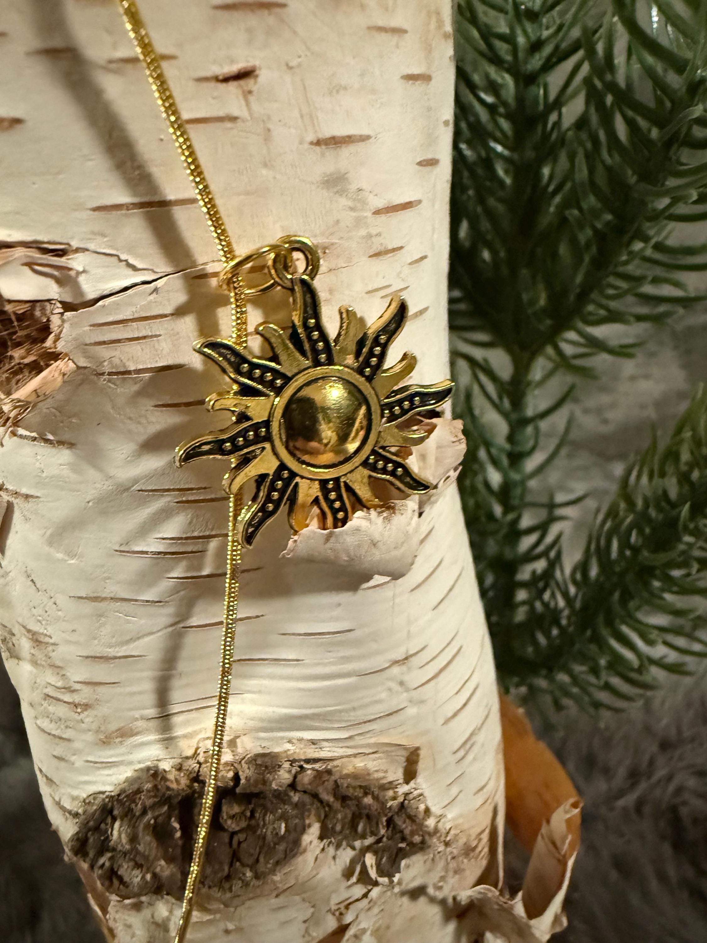 Golden Sun Yule Pendant Necklace