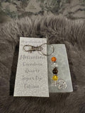 Gemstone Manifestation Keychain: Witchy Intention Charm