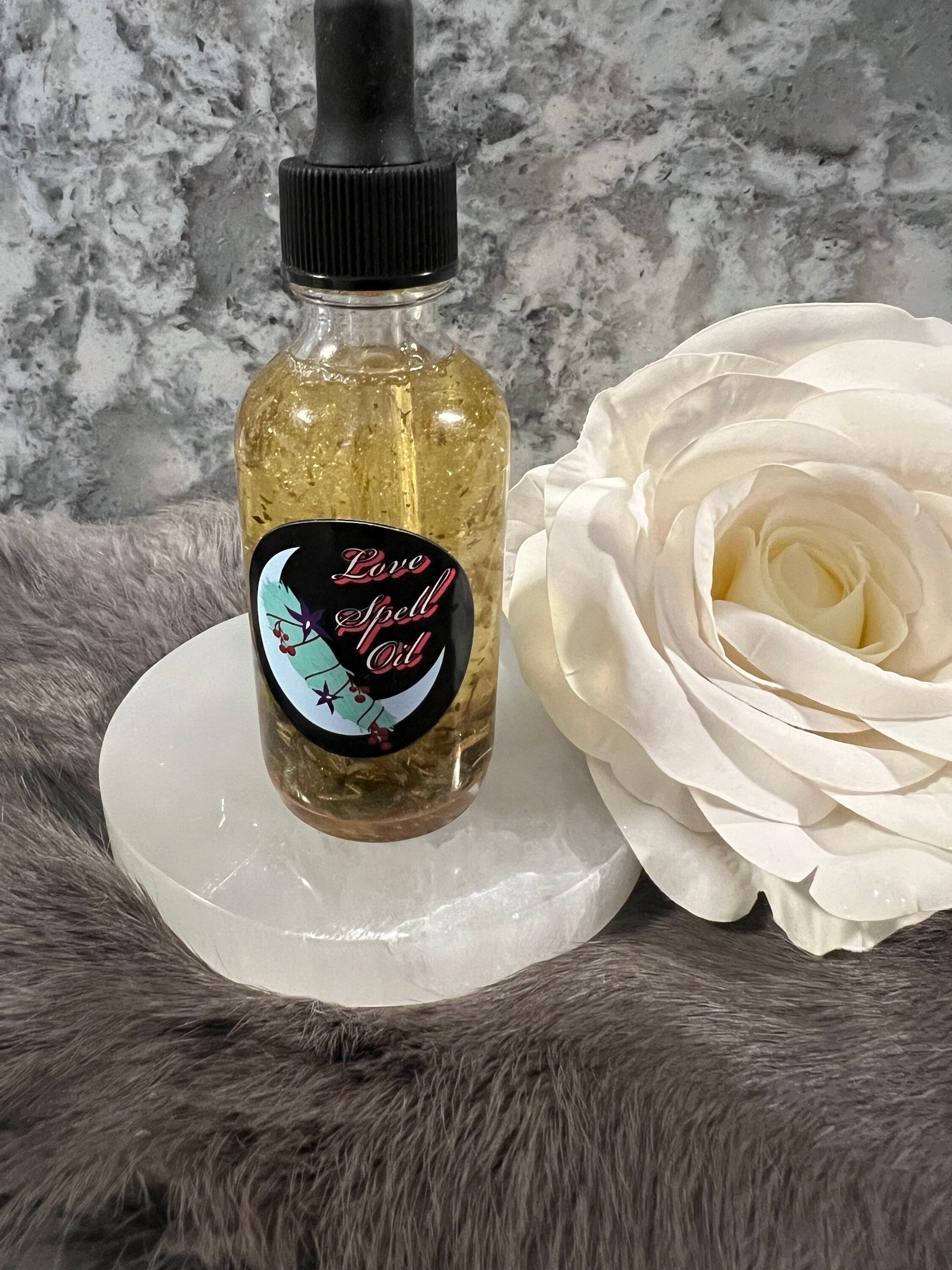 Love Spell Oil: Herb Infused Attraction Oil with Rose & Carnelian