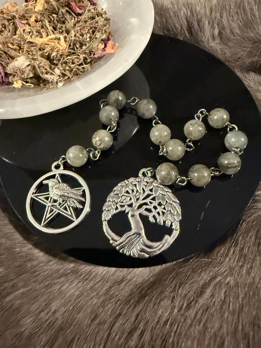 Odin Diety Prayer Beads: Simple One Of A Kind Diety Prayer Bead Set