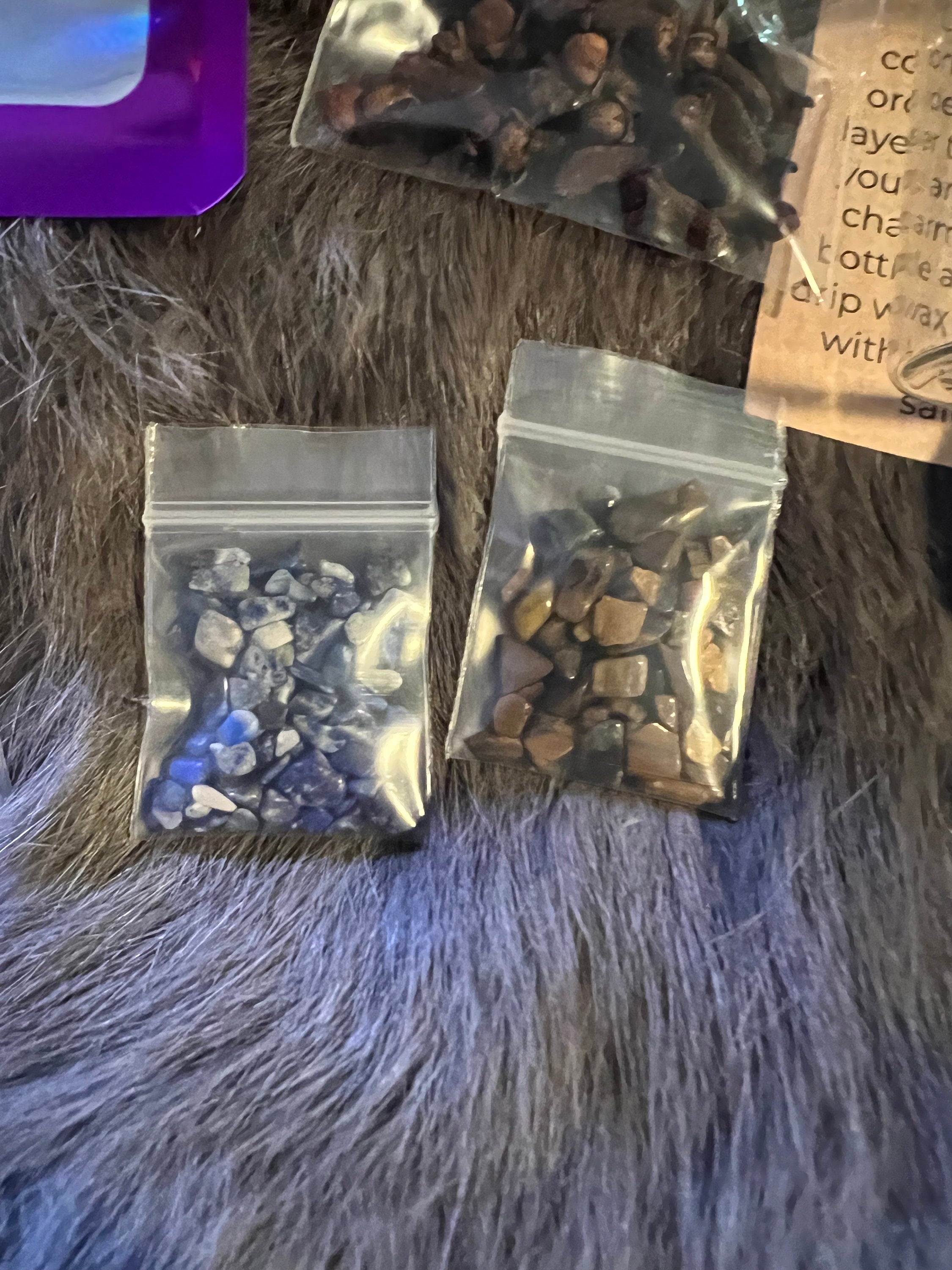 DIY Health Spell Jar Kit: Gemstones, Herbs, Candle & Charm