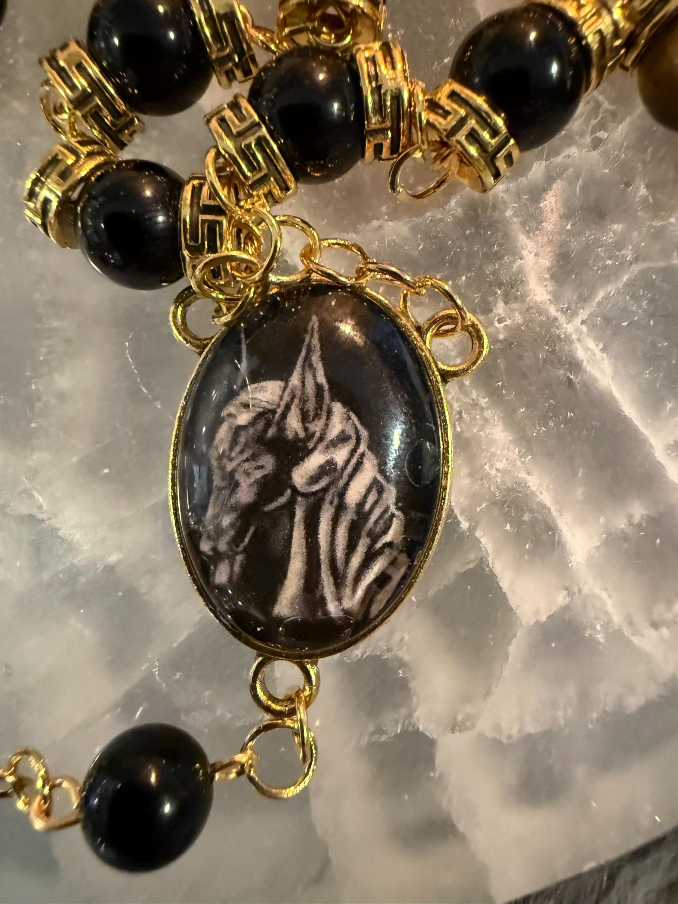 Anubis Diety Rosary: One Of A Kind Diety Prayer Bead Set