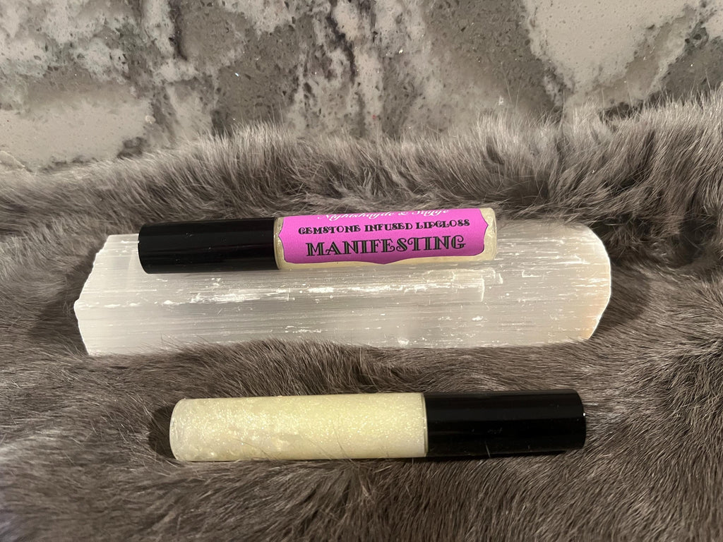 Witchy Gemstone Infused Lip Gloss: Vegan Crystal Healing