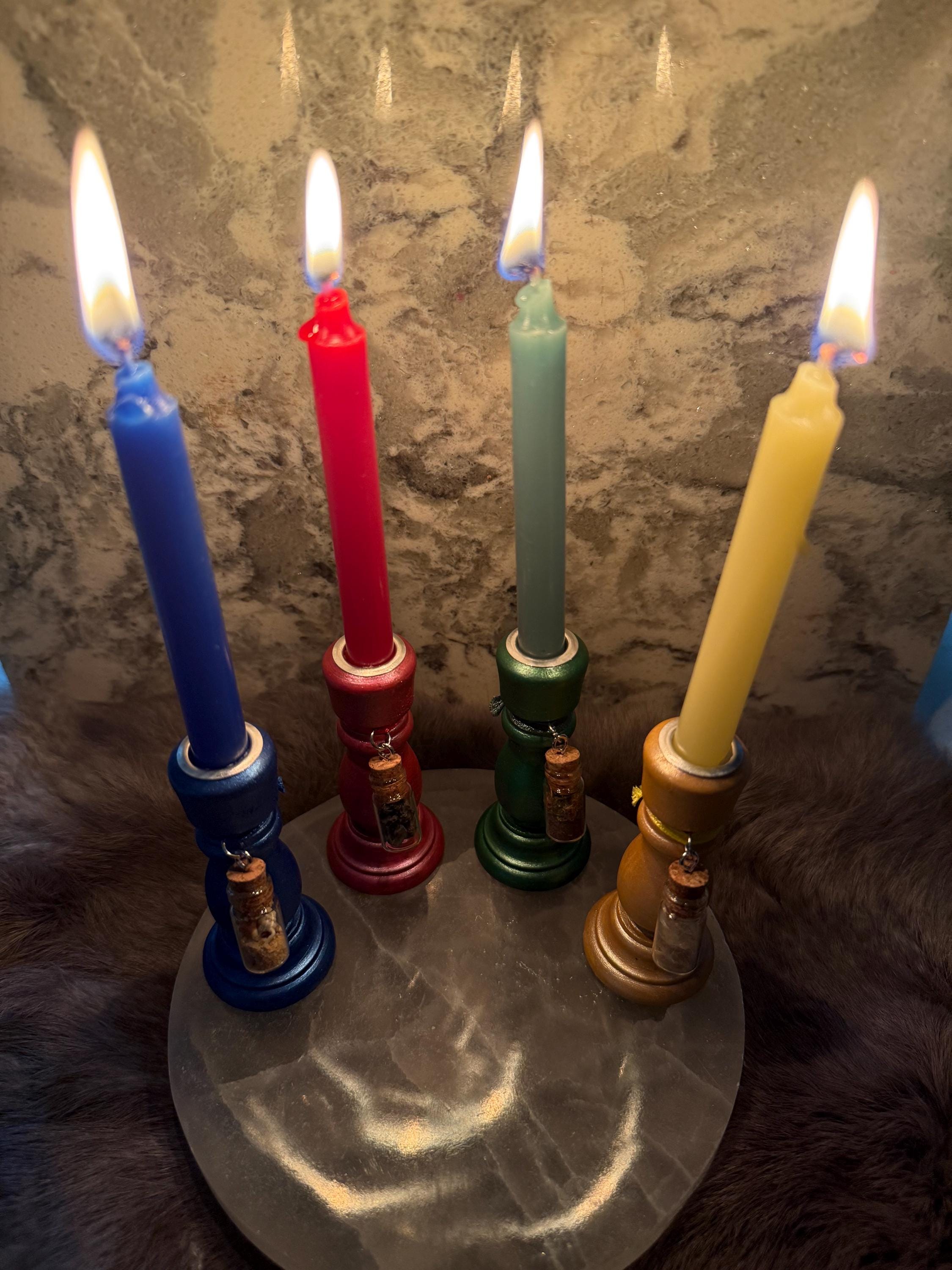 Elemental Magic Chime Candle Holders