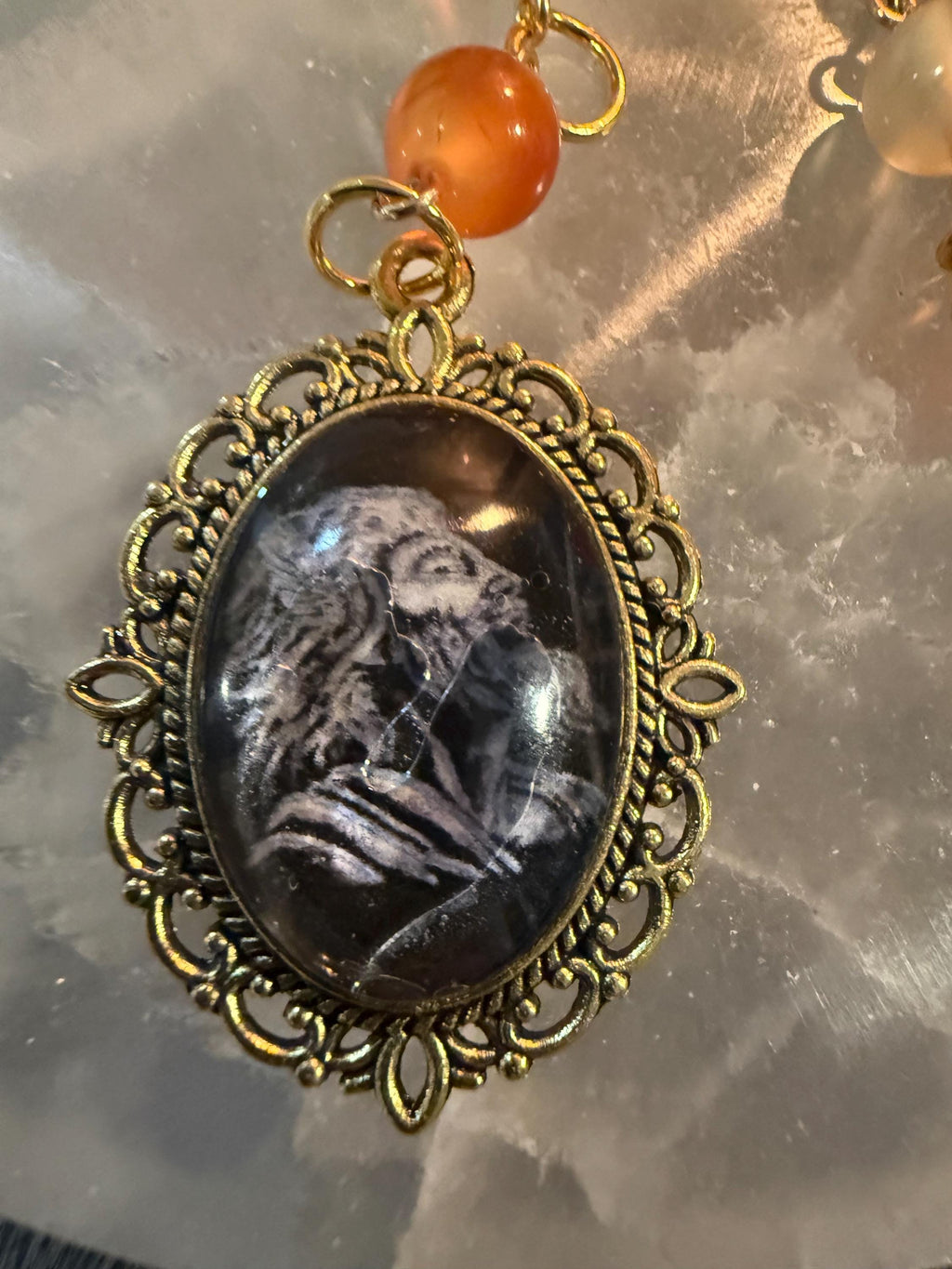 Zeus Prayer Beads: Carnelian Deity Rosary, Greek God Altar