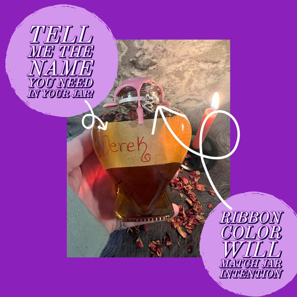 Custom Honey Jar Spell: Manifestation Charm Bottle, Love Spell