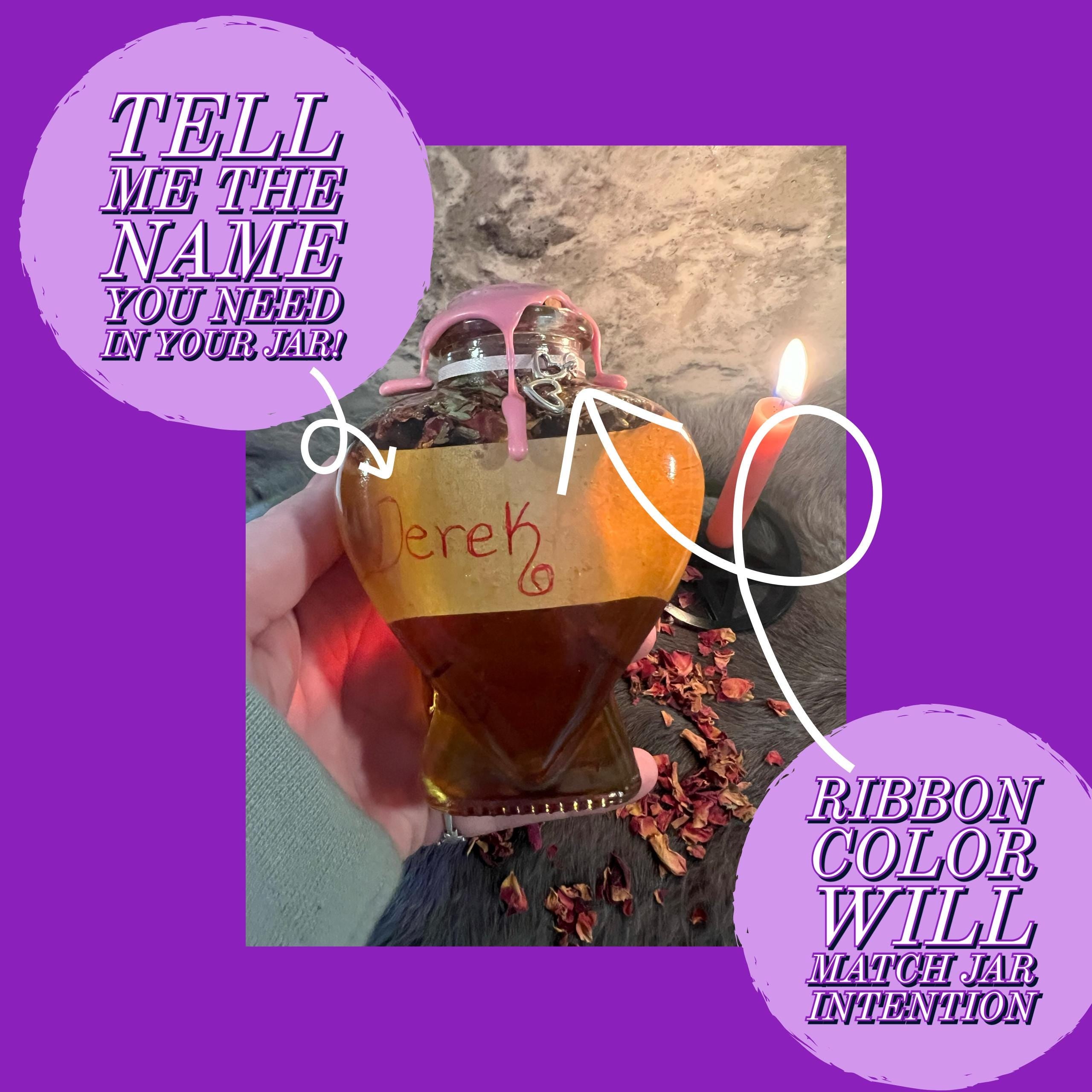 Custom Honey Jar Spell: Manifestation Charm Bottle, Love Spell