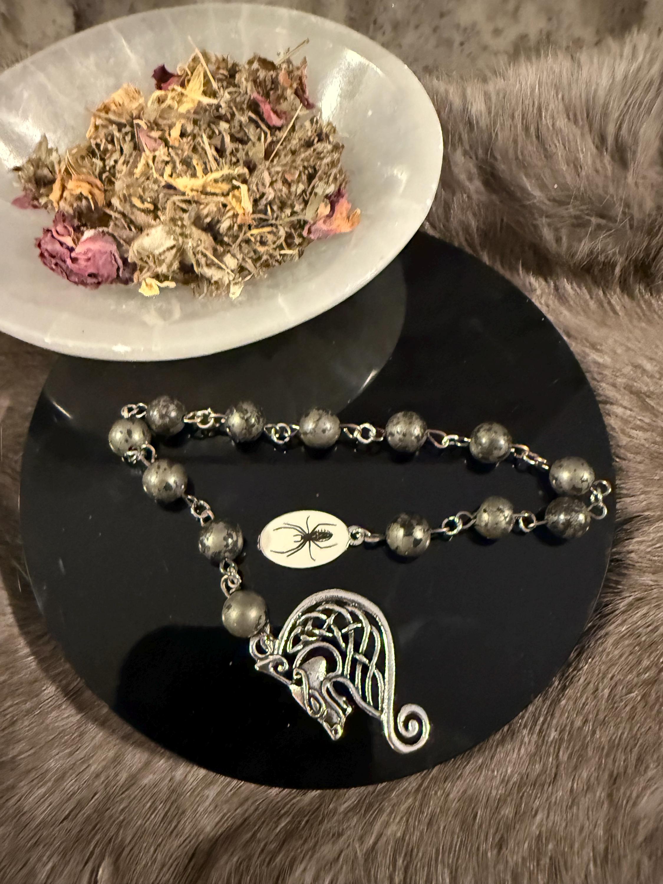 Loki Diety Prayer Beads: Simple One Of A Kind Diety Prayer Bead Set