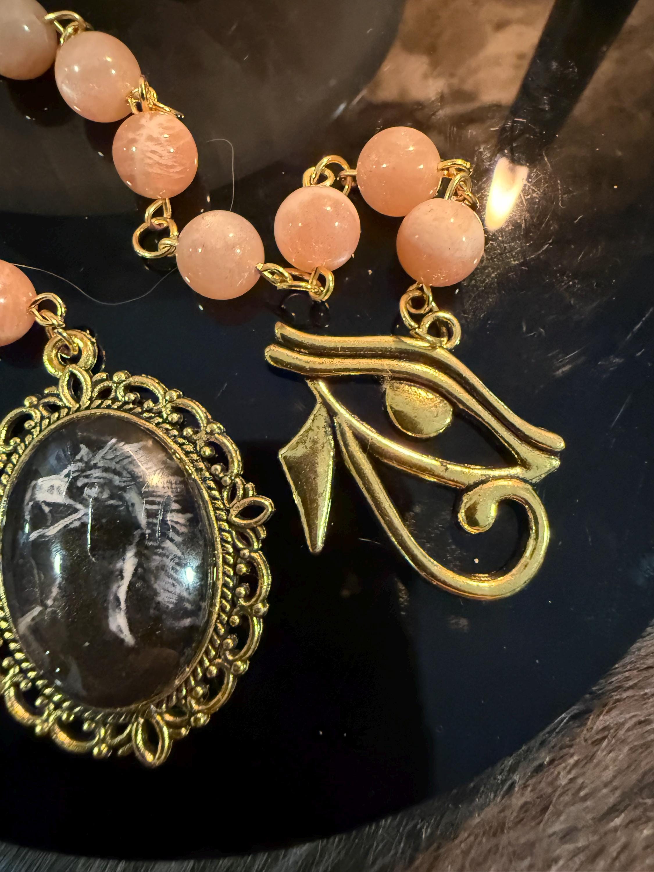 Sunstone Rah Prayer Beads: Egyptian Deity Rosary