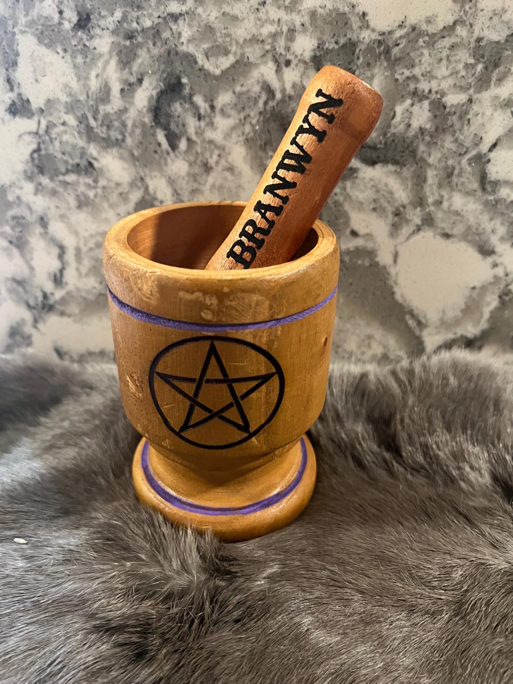 Pentacle Mortar and Pestle: Customizable Witch Apothecary Tools