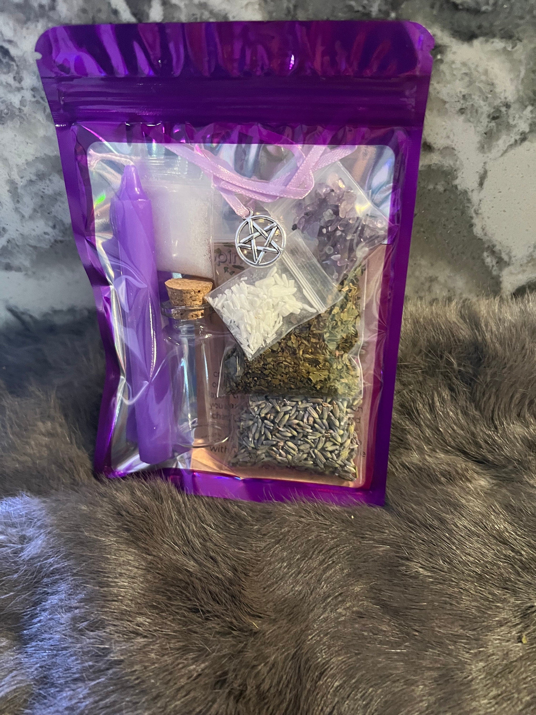 DIY Spell Jar Kit: Energy Cleansing, Herbs, Crystals