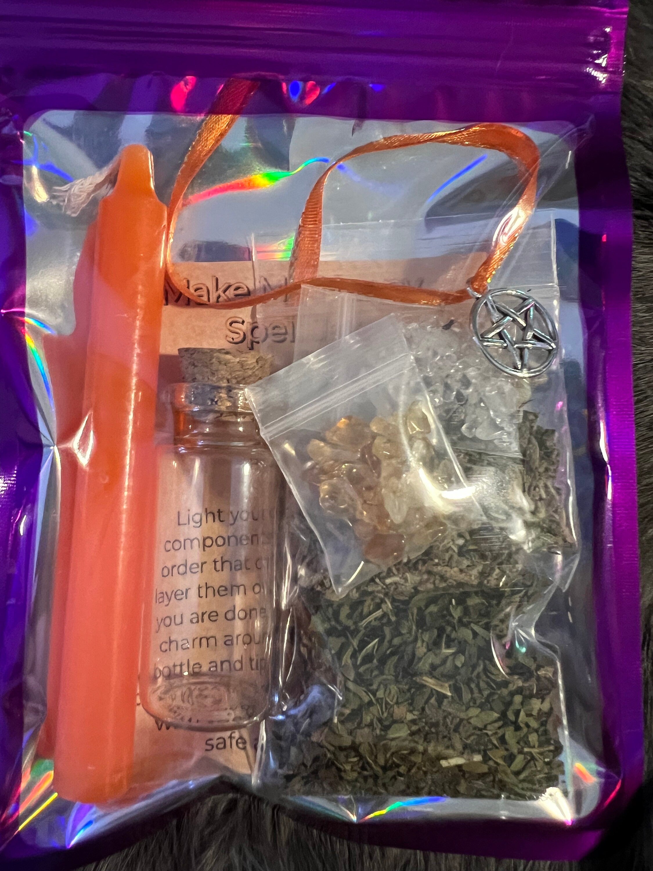 DIY Happiness Spell Jar Kit: Herbs, Crystals, Charm