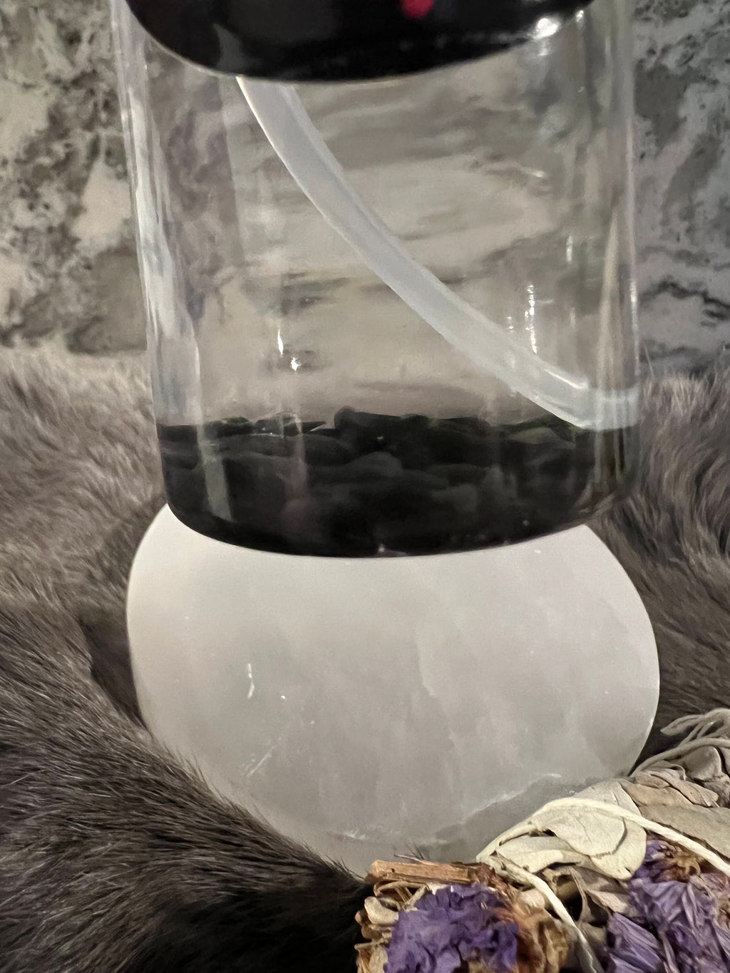 Smoke Free Sage Cleansing Spray: Organic Room Mist with Obsidian