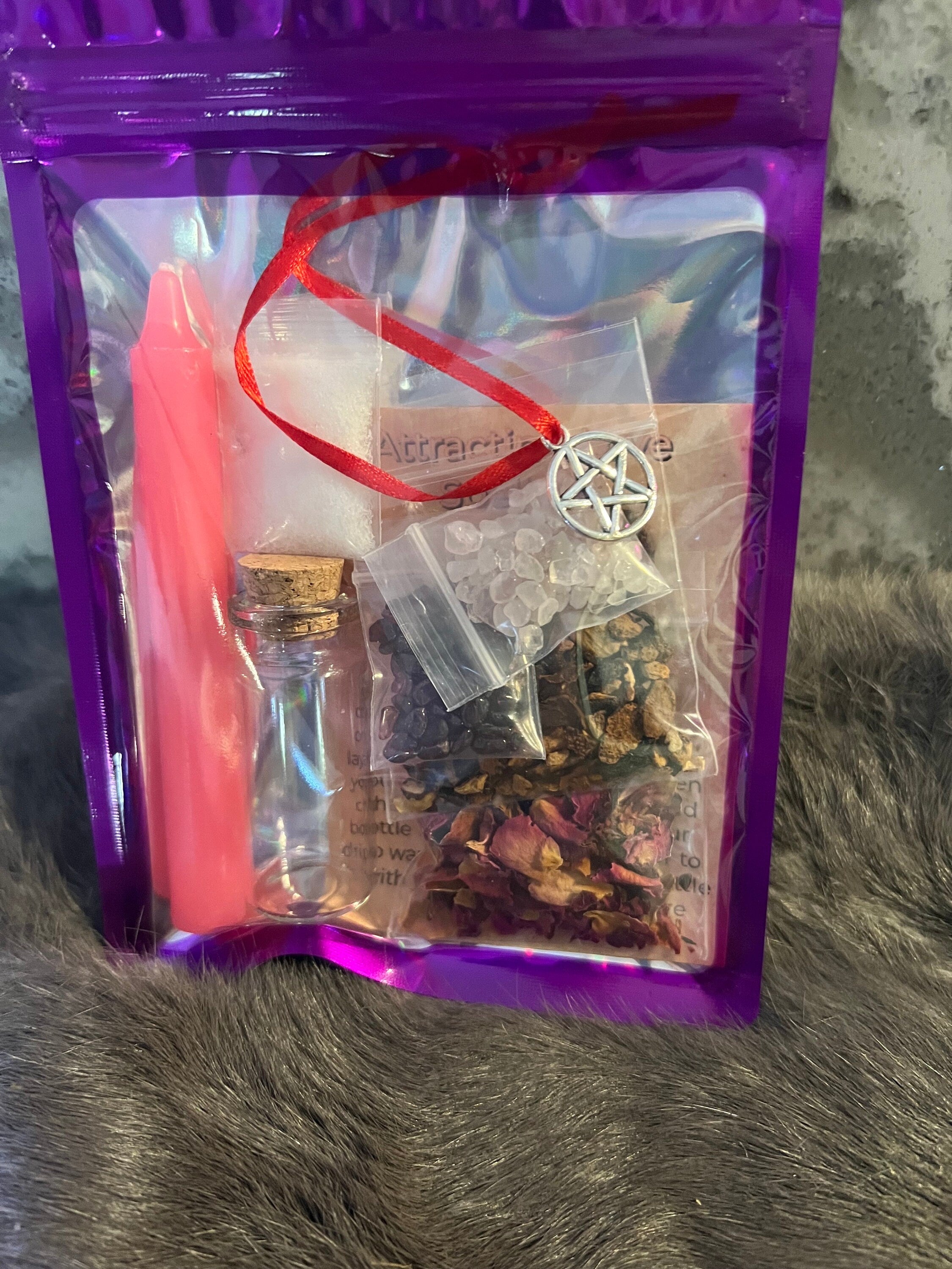 DIY Love Spell Jar Kit: Rose Quartz, Herbs, Candle & Charm