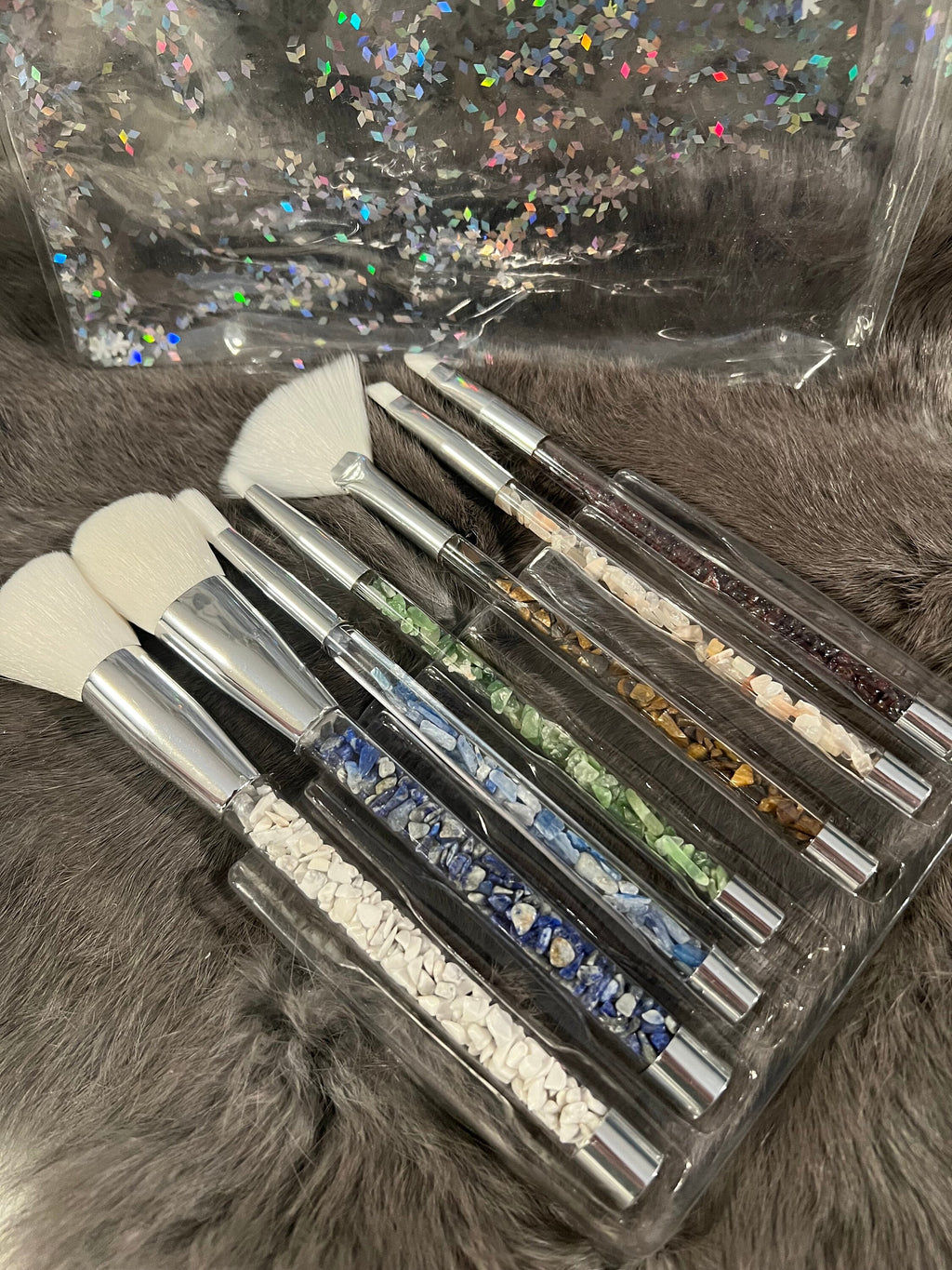 Gemstone Makeup Brush Set: Chakra Crystal Brush Collection
