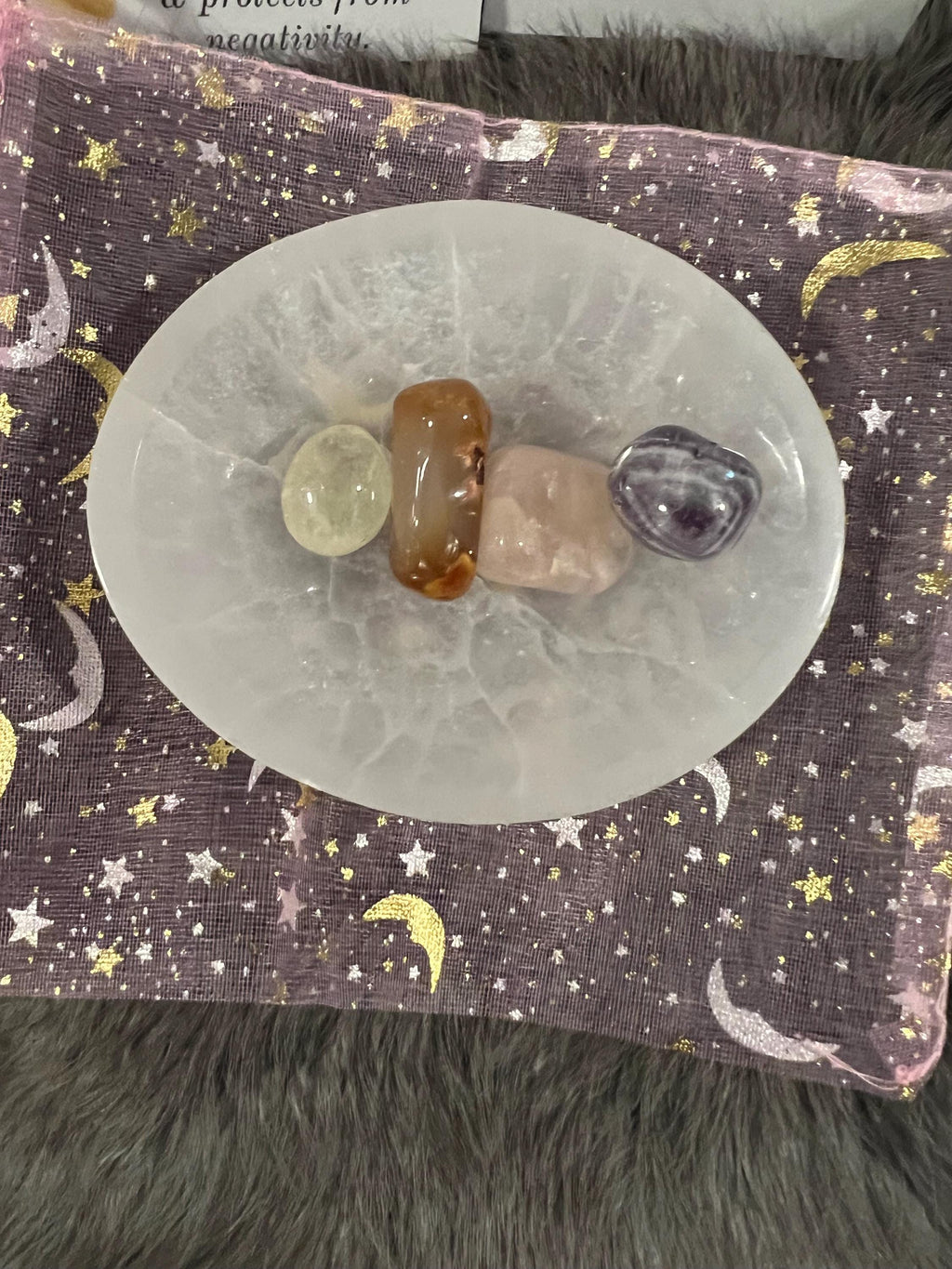 Attract Love Gemstone Kit: Rose Quartz, Amethyst, Citrine & Carnelian
