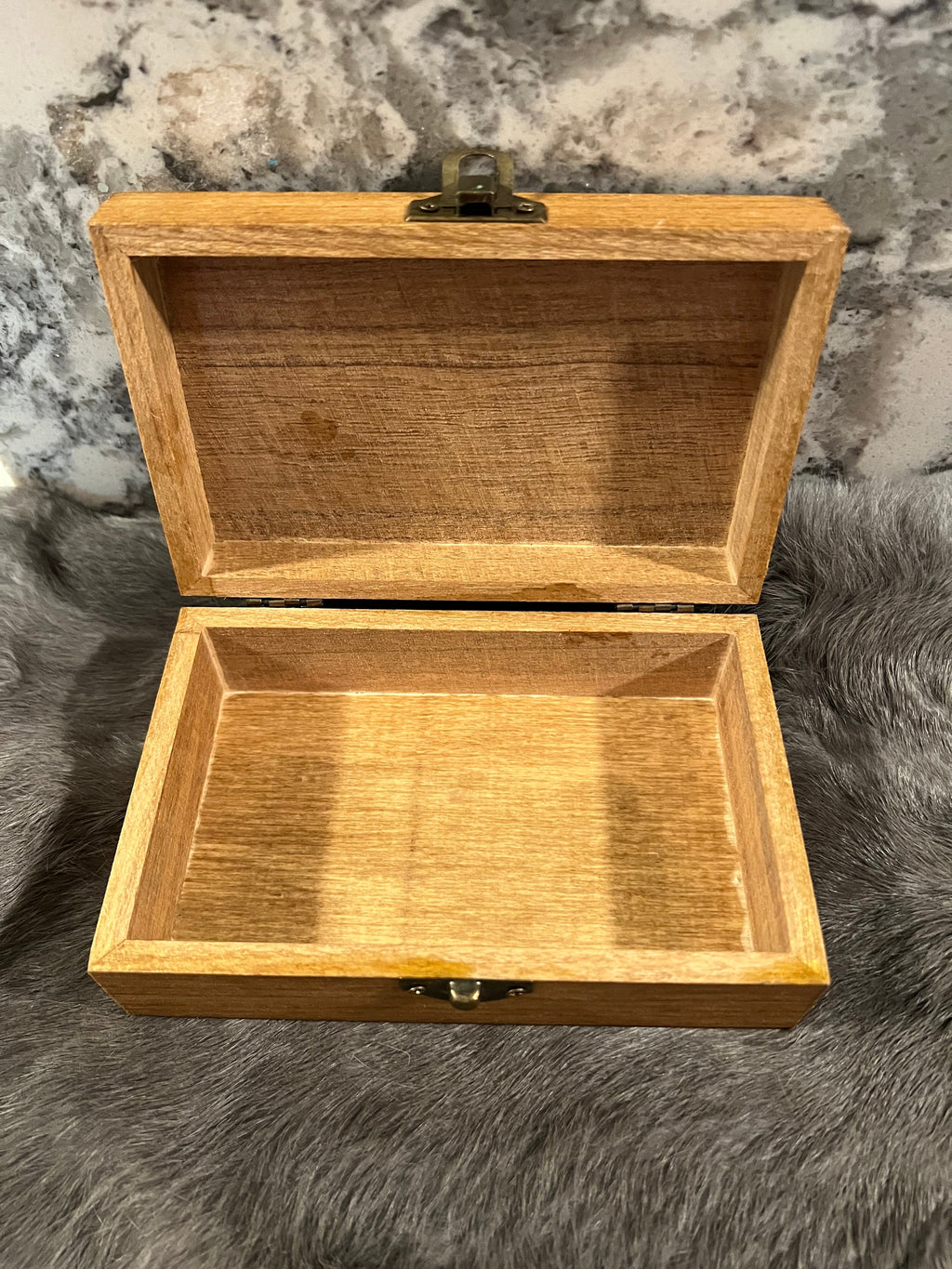 Etched Wood Tarot Card Box: Altar Box with Sleeping Cat