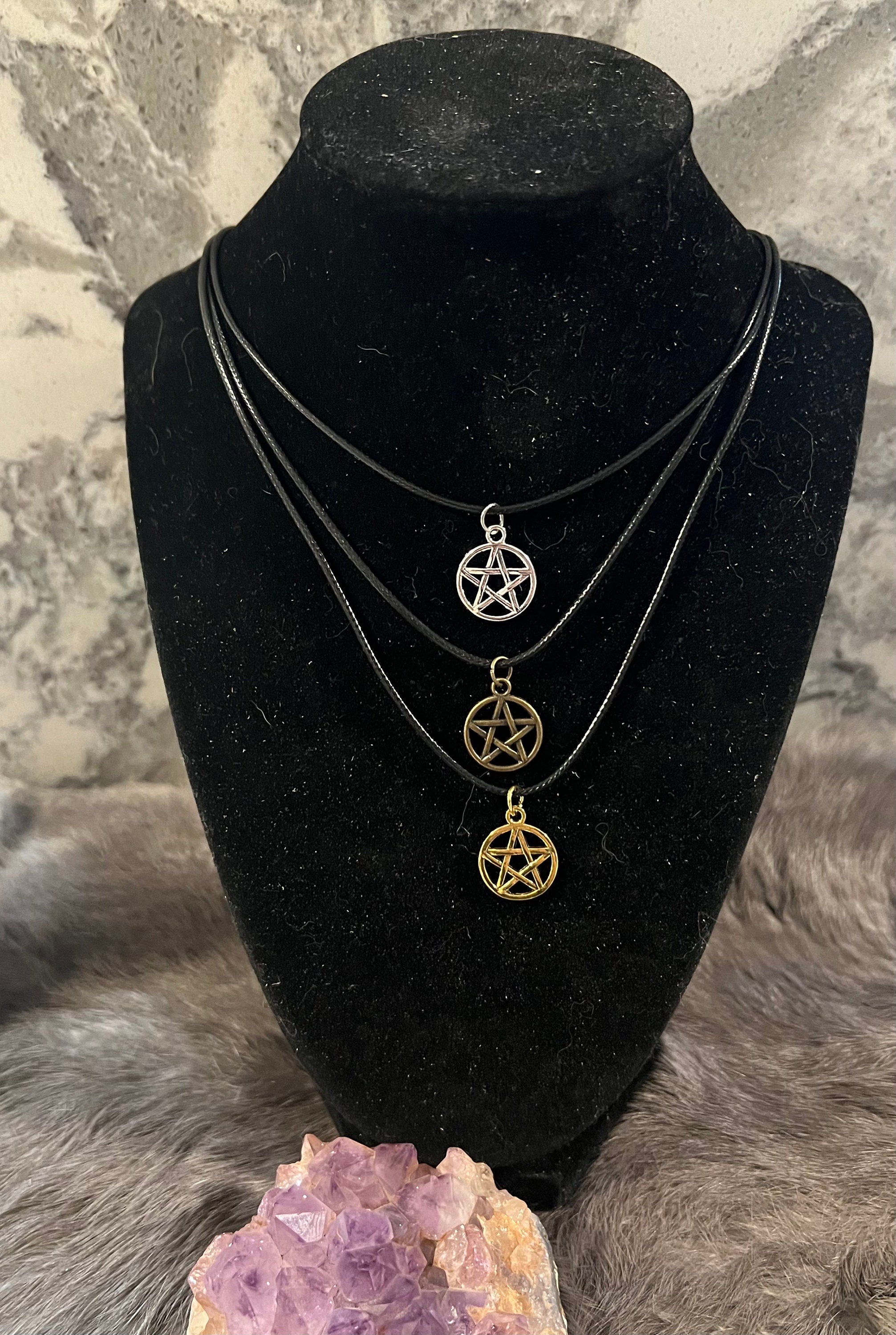 Pentacle Pendant Necklace: Witchy Pagan Jewelry